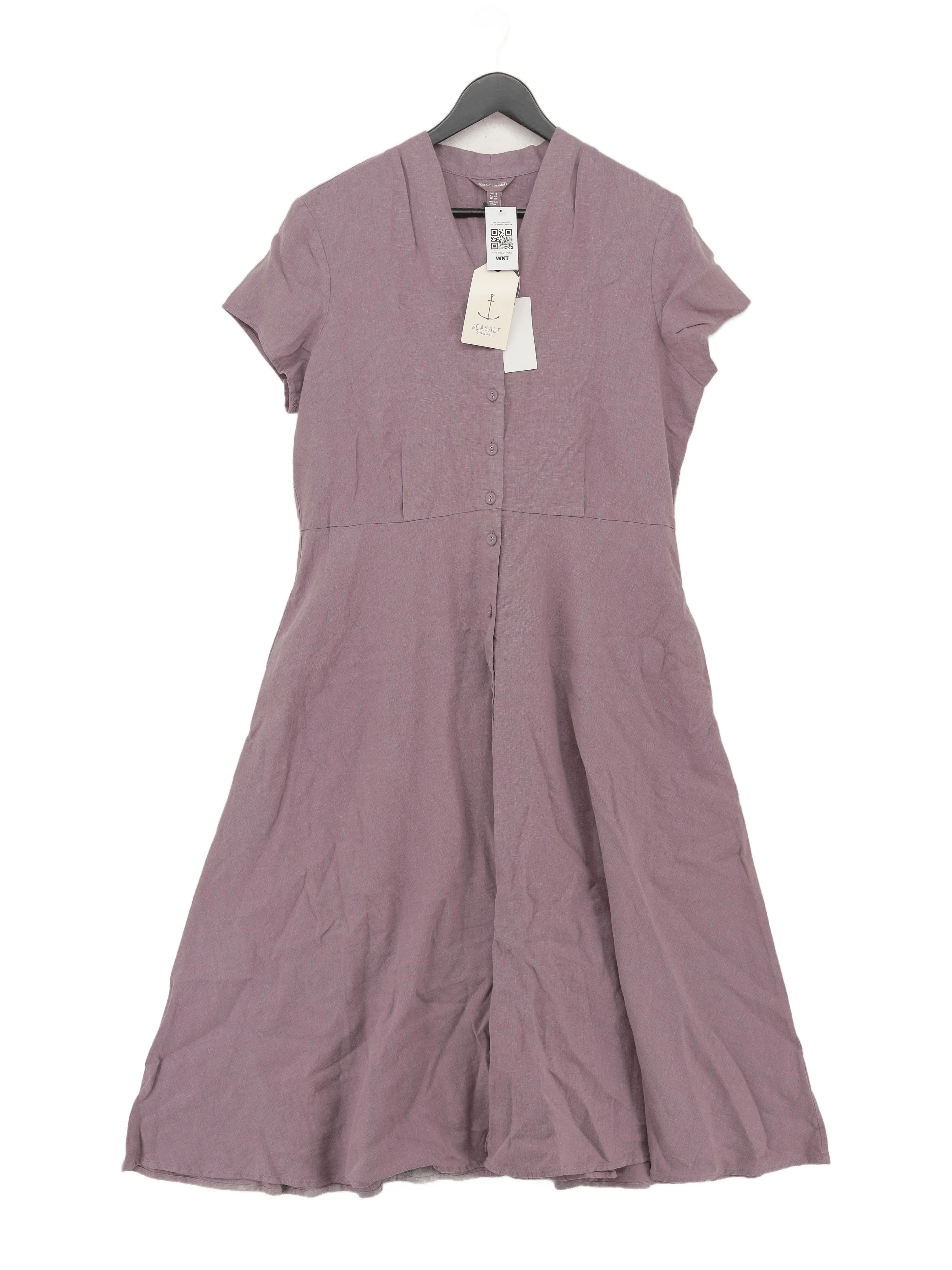 SEASALT CORNWALL Shirt Midi Dress UK14 in Purple