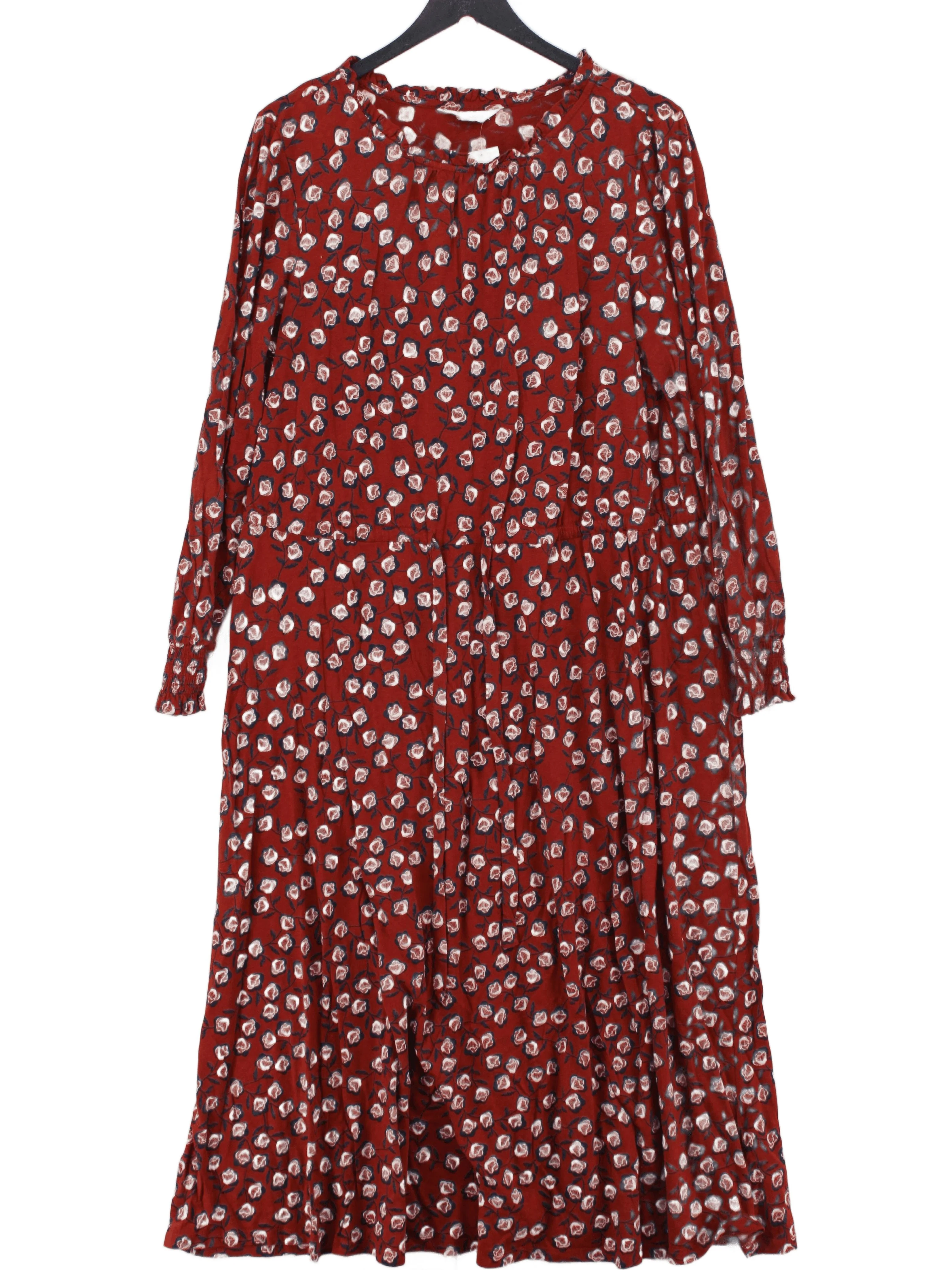 SEASALT CORNWALL Shirt Midi Dress UK16 in Red
