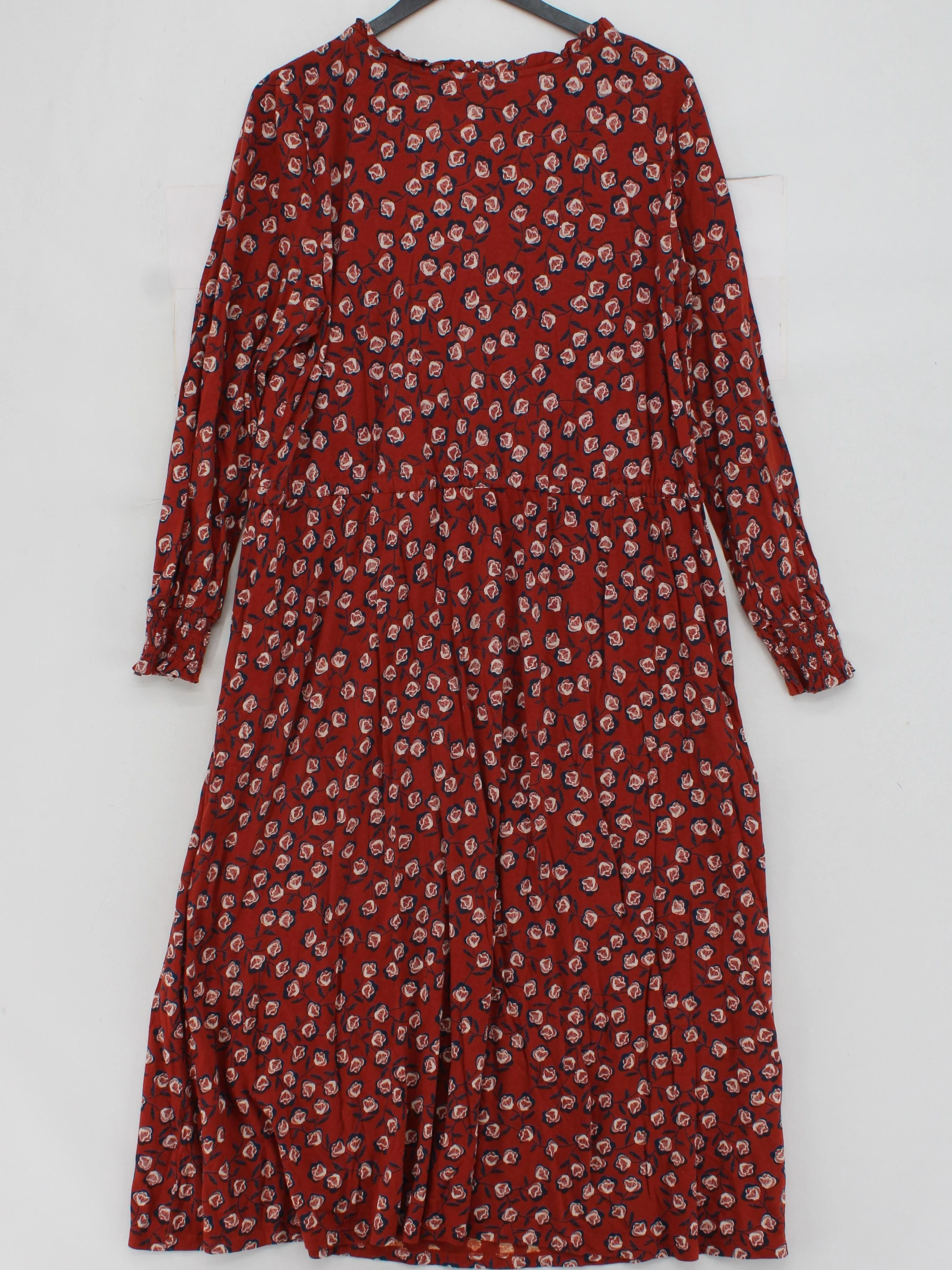 SEASALT CORNWALL Shirt Midi Dress UK16 in Red - Image 2