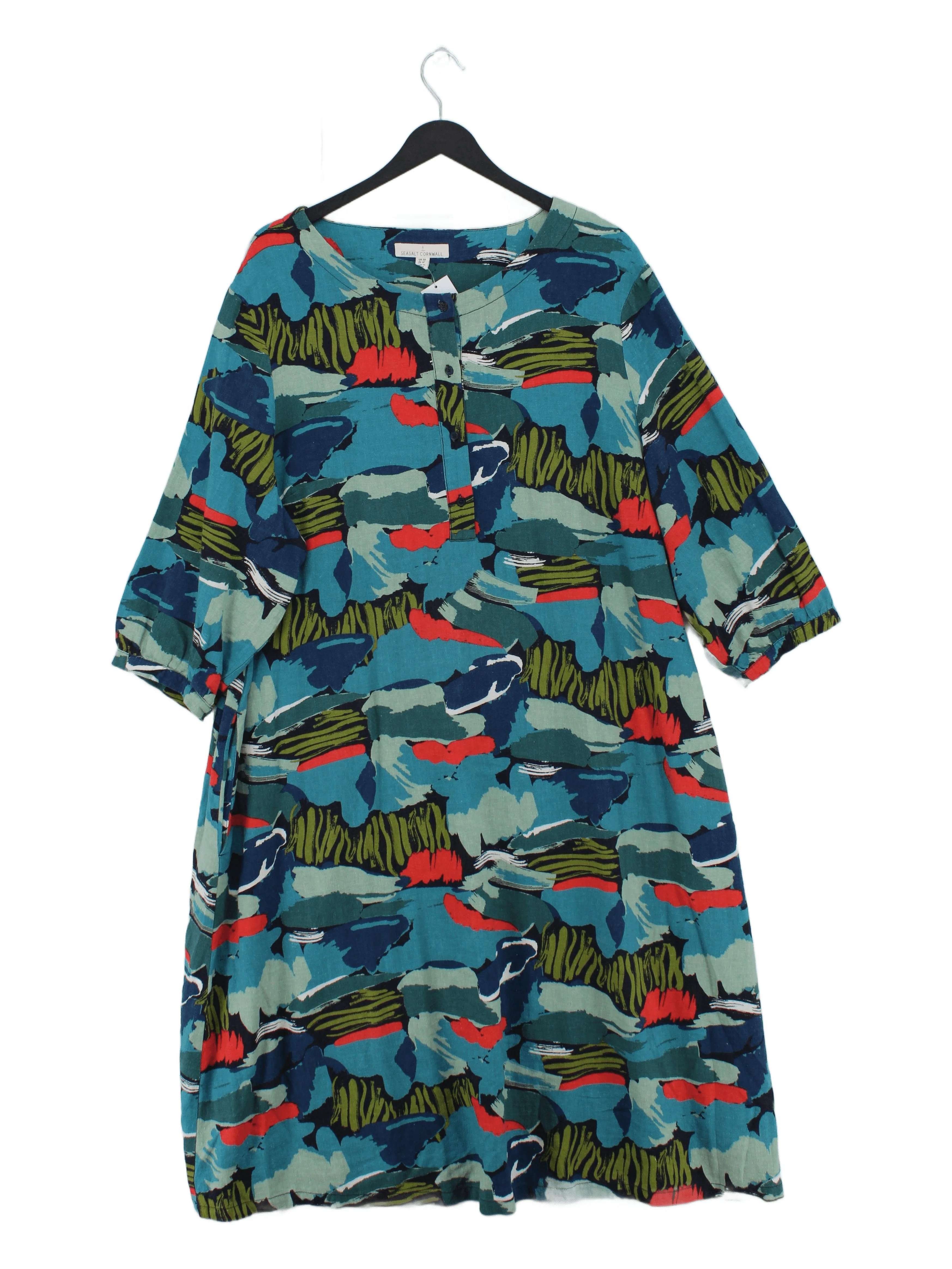SEASALT CORNWALL Shirt Mini Dress UK20 in Multi
