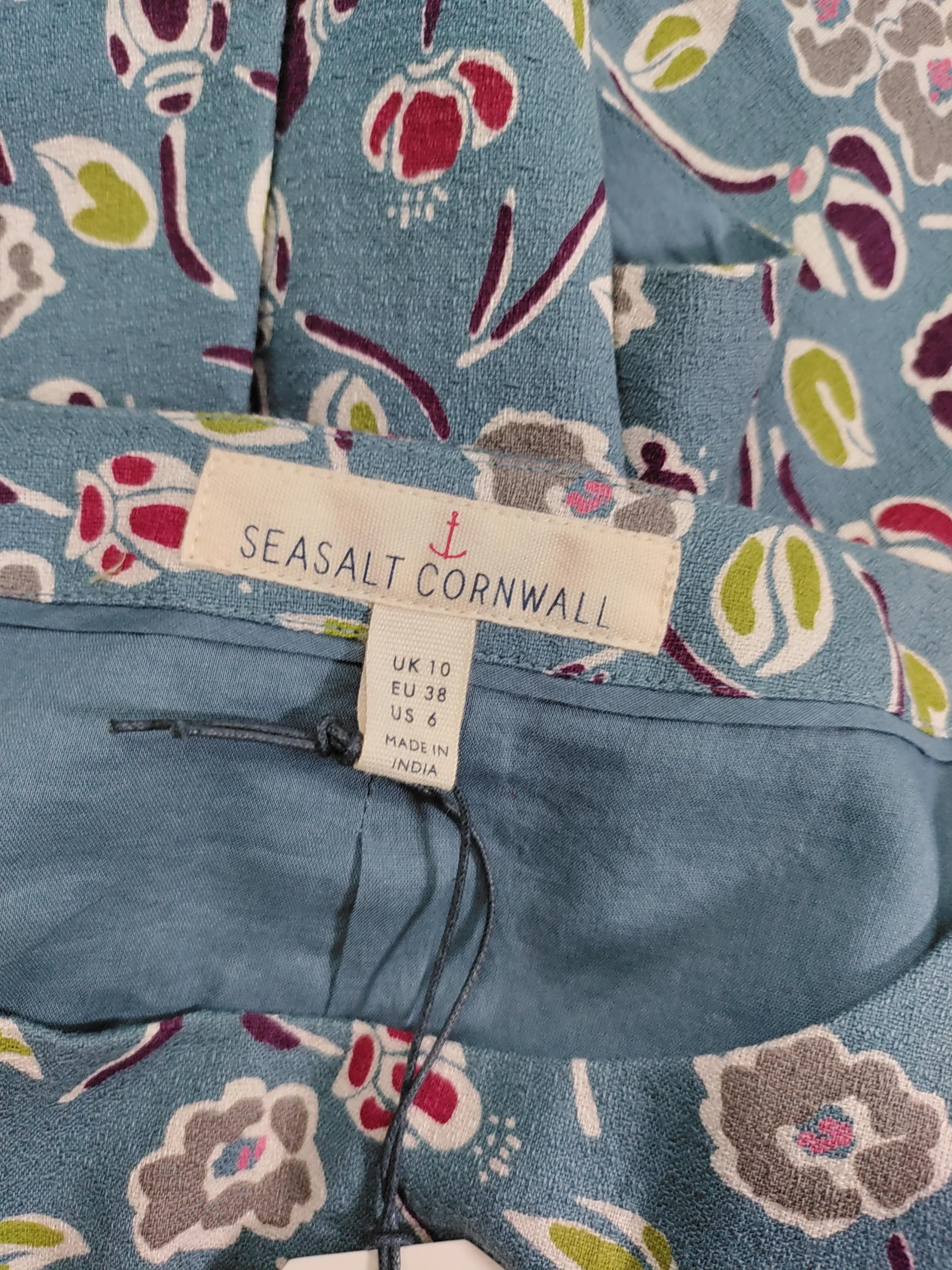 SEASALT CORNWALL Skater Midi Dress UK10 in Blue - Image 5