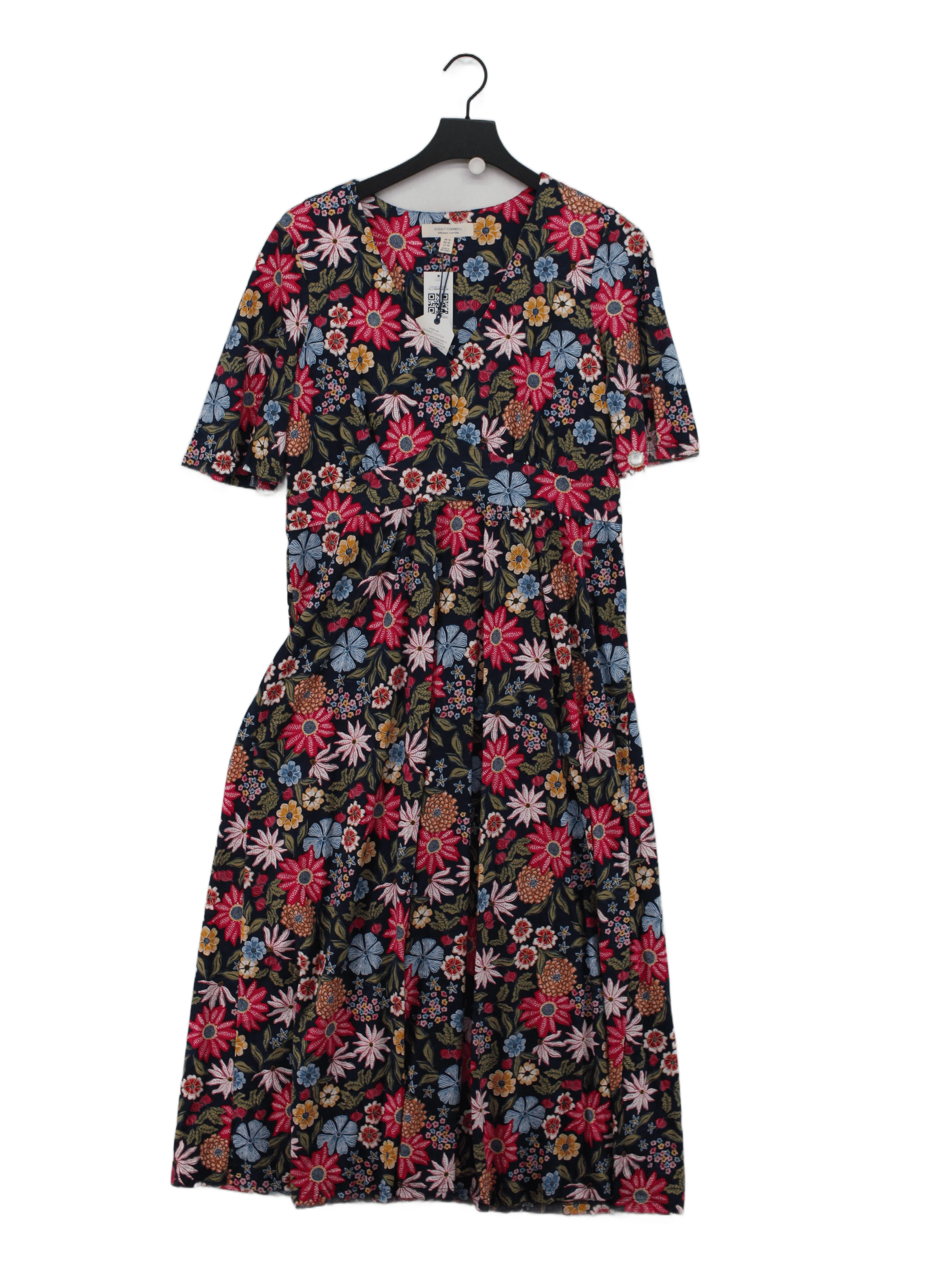 SEASALT CORNWALL Skater Midi Dress UK14 in Multi