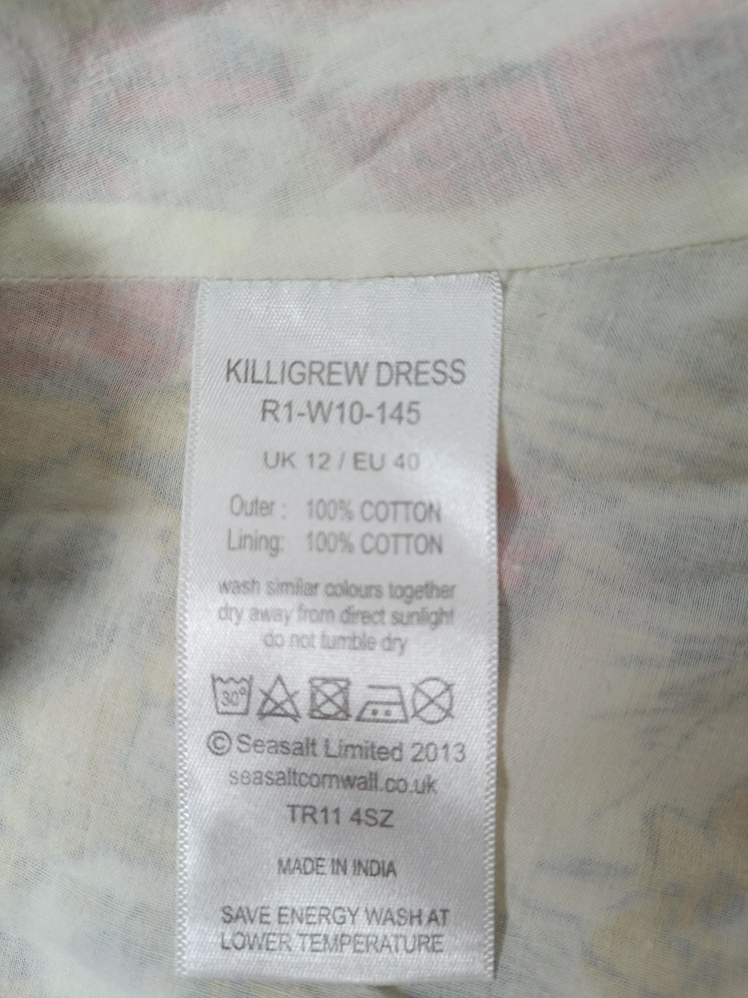 SEASALT CORNWALL Skater Mini Dress UK12 in Multi - Image 7