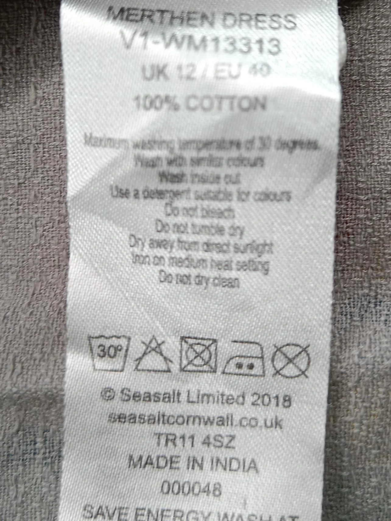 SEASALT CORNWALL Skater Mini Dress UK12 in Multi - Image 6