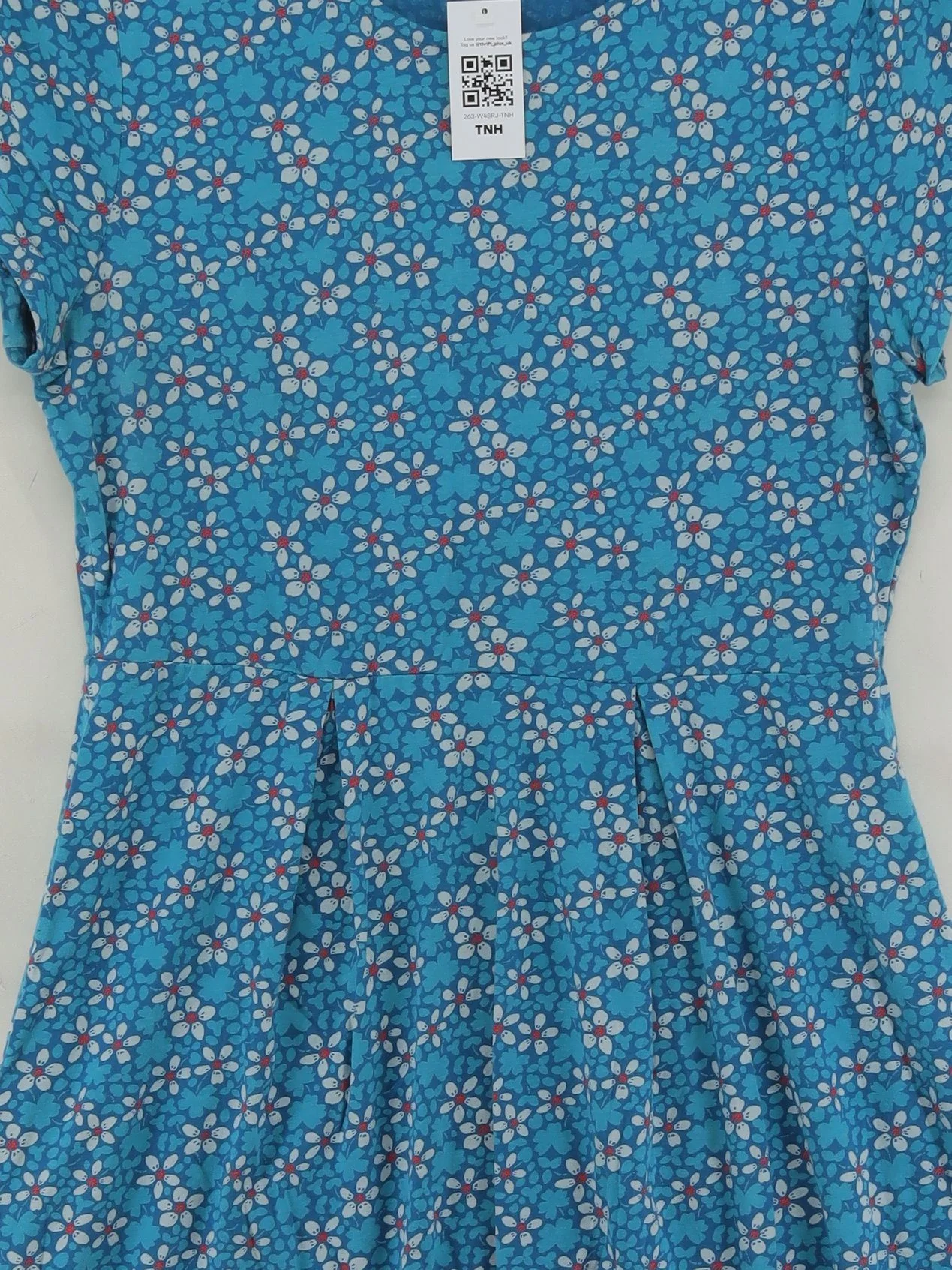 SEASALT CORNWALL Skater Mini Dress UK14 in Blue - Image 3