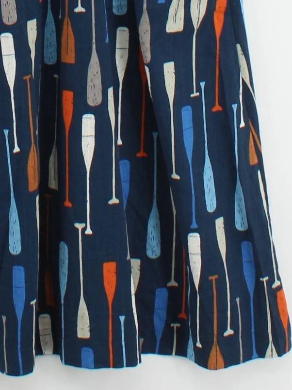 SEASALT CORNWALL Skater Mini Dress UK14 in Blue - Image 4