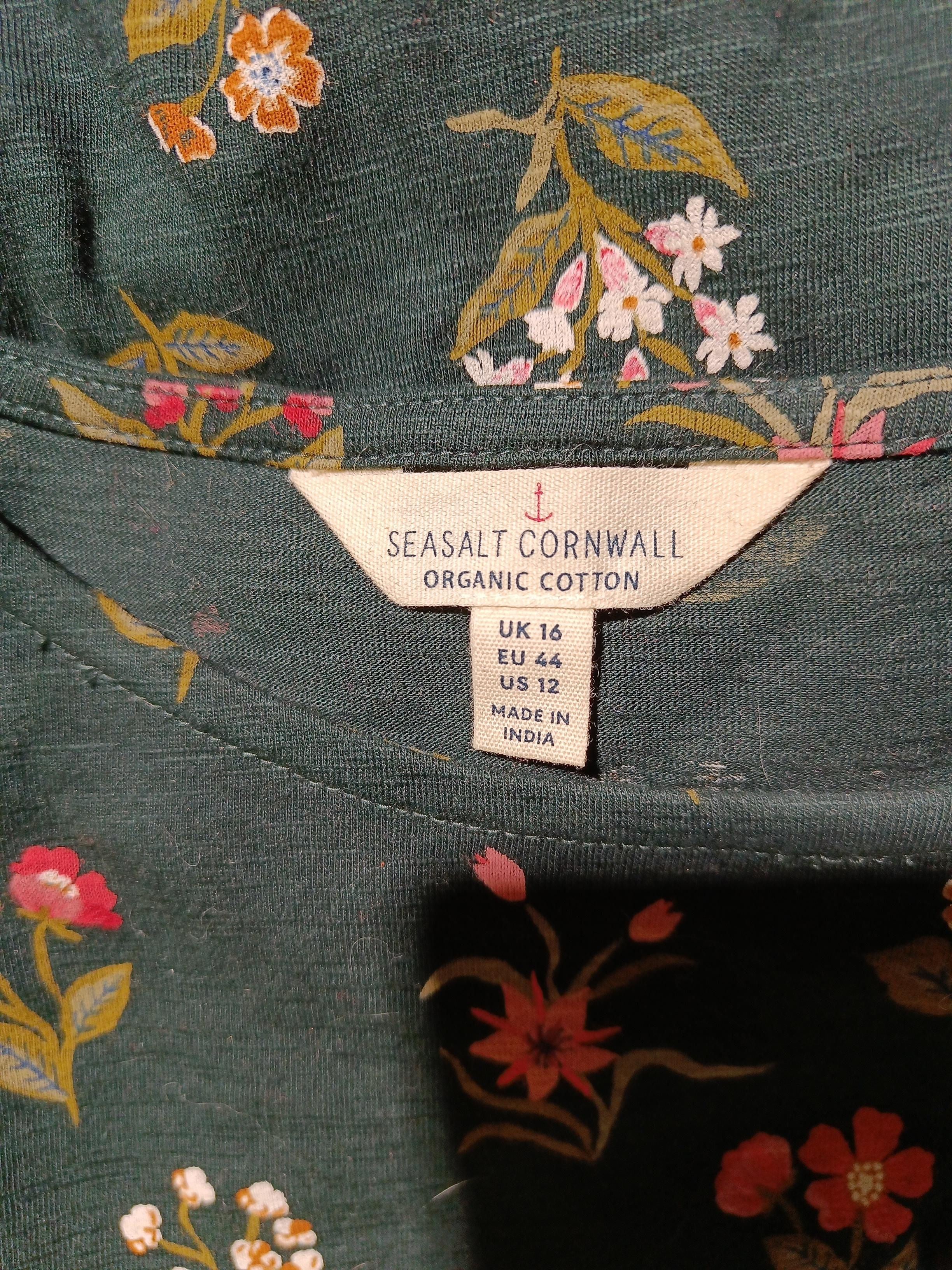 SEASALT CORNWALL T-Shirt Midi Dress UK16 in Green - Image 5