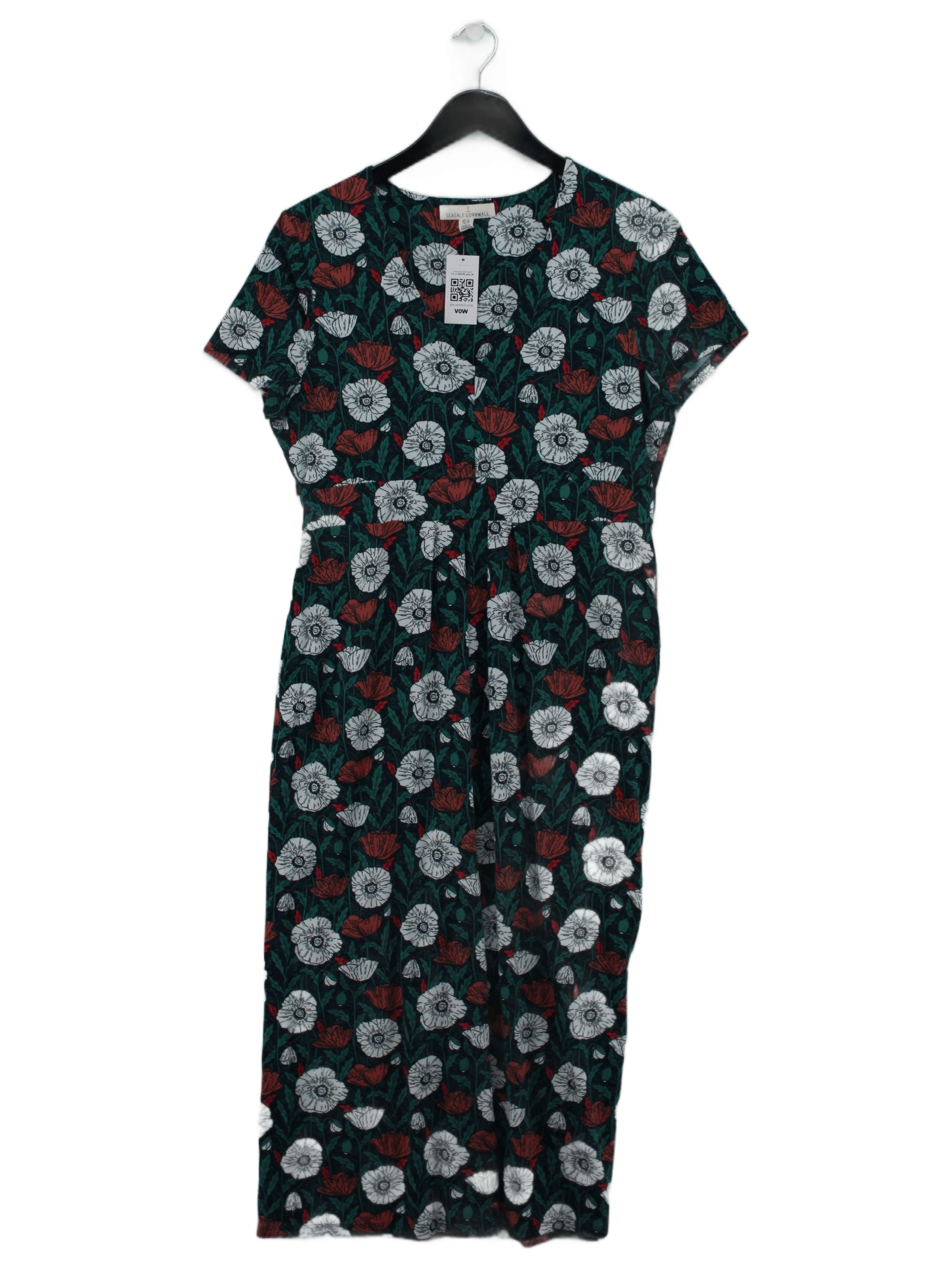SEASALT CORNWALL T-Shirt Midi Dress UK2 in Green