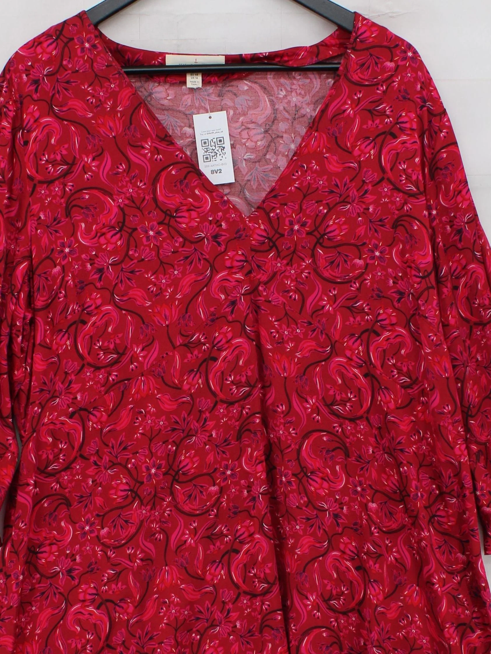 SEASALT CORNWALL T-Shirt Midi Dress UK20 in Red - Image 3