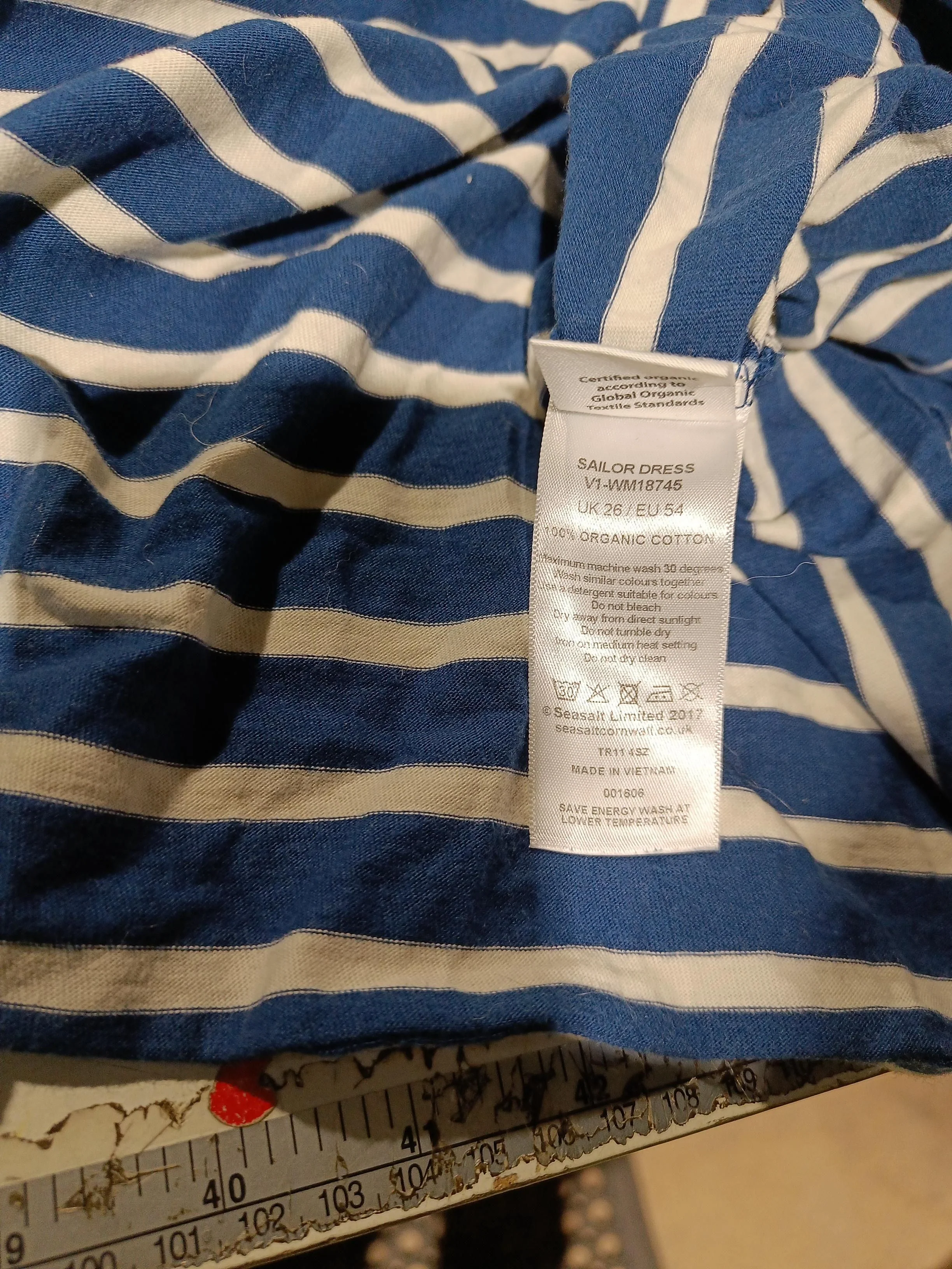 SEASALT CORNWALL T-Shirt Midi Dress UK26 in Blue - Image 7