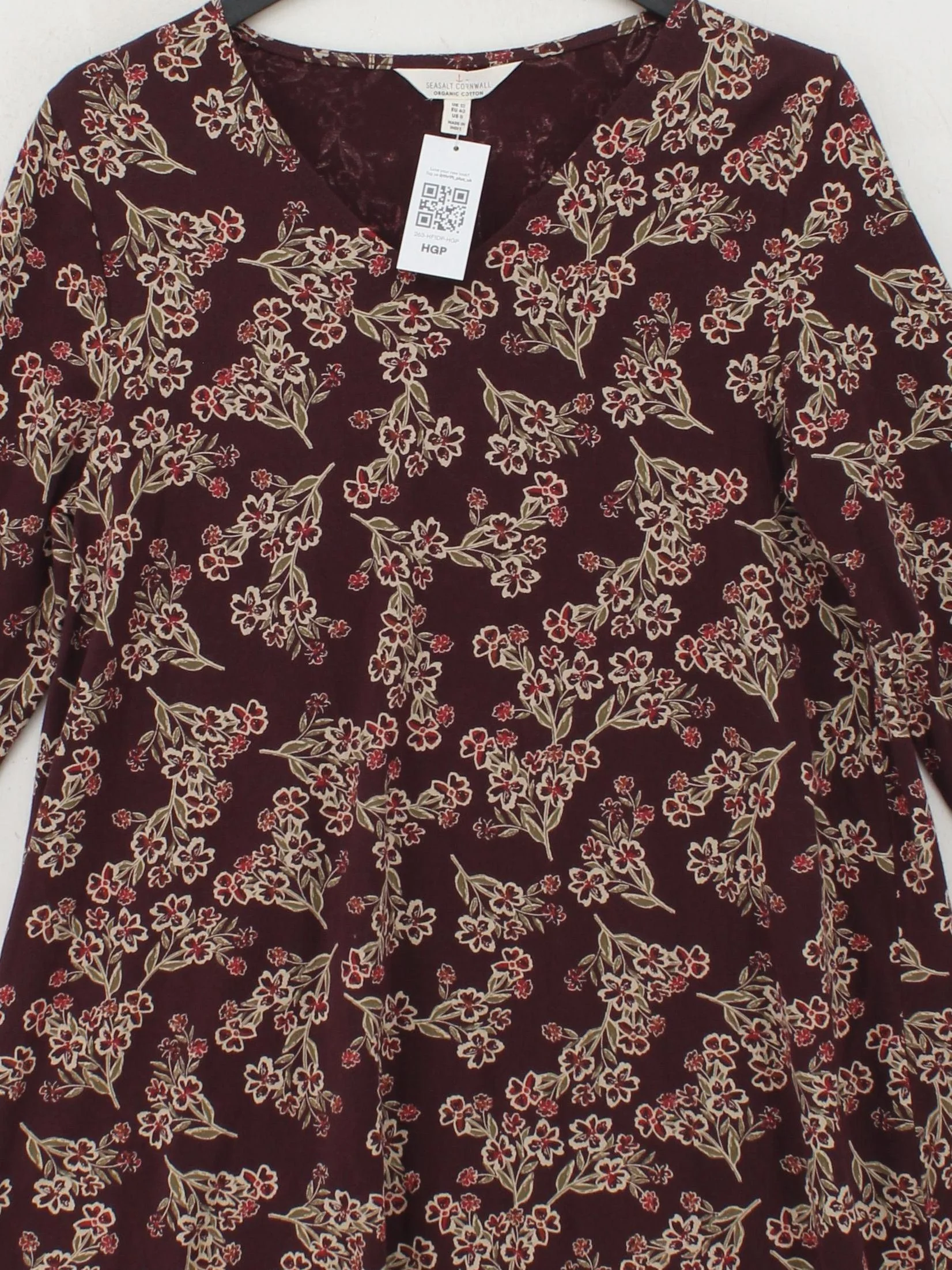 SEASALT CORNWALL T-Shirt Mini Dress UK12 in Brown - Image 3