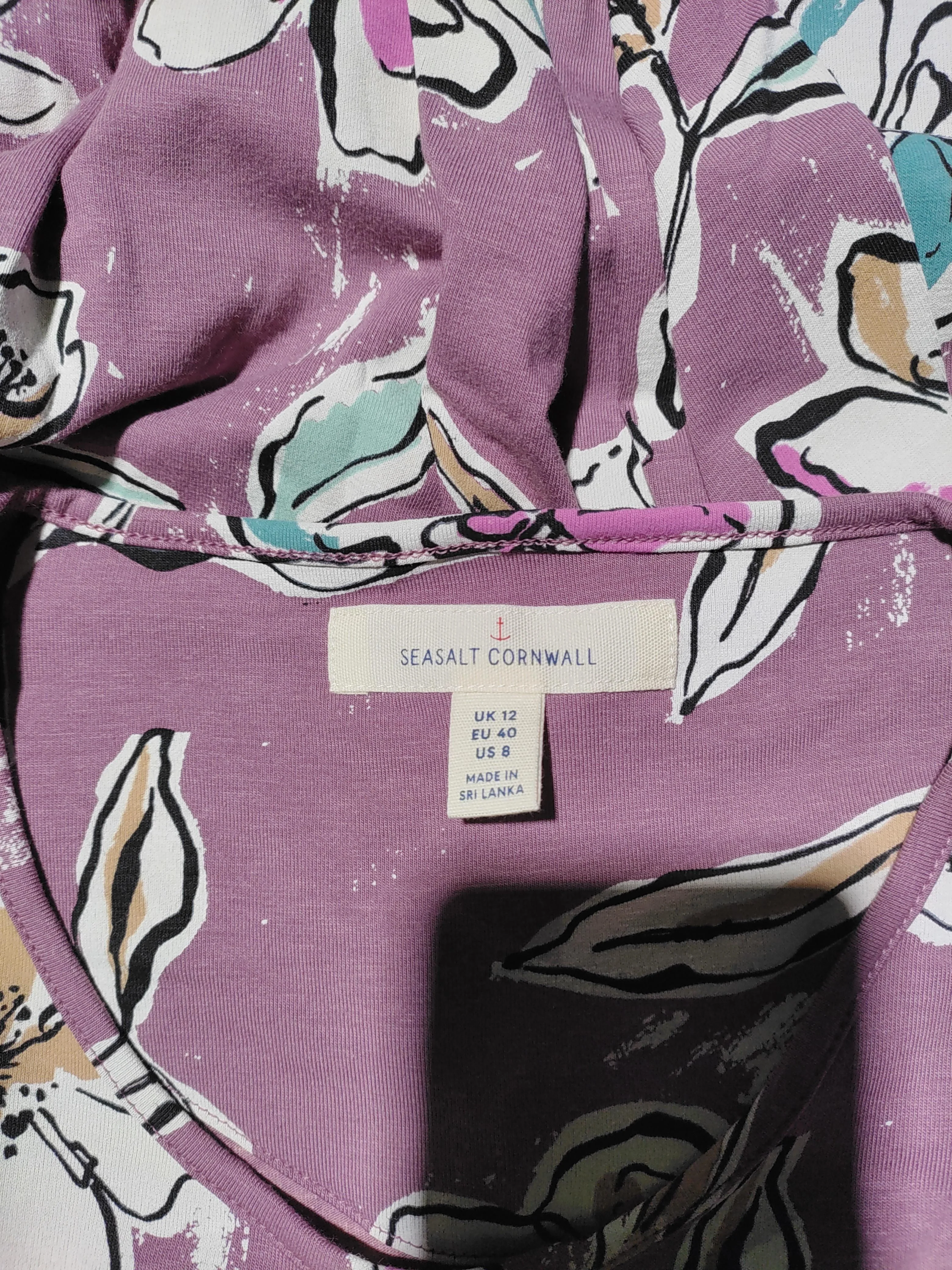 SEASALT CORNWALL T-Shirt Mini Dress UK12 in Purple - Image 5