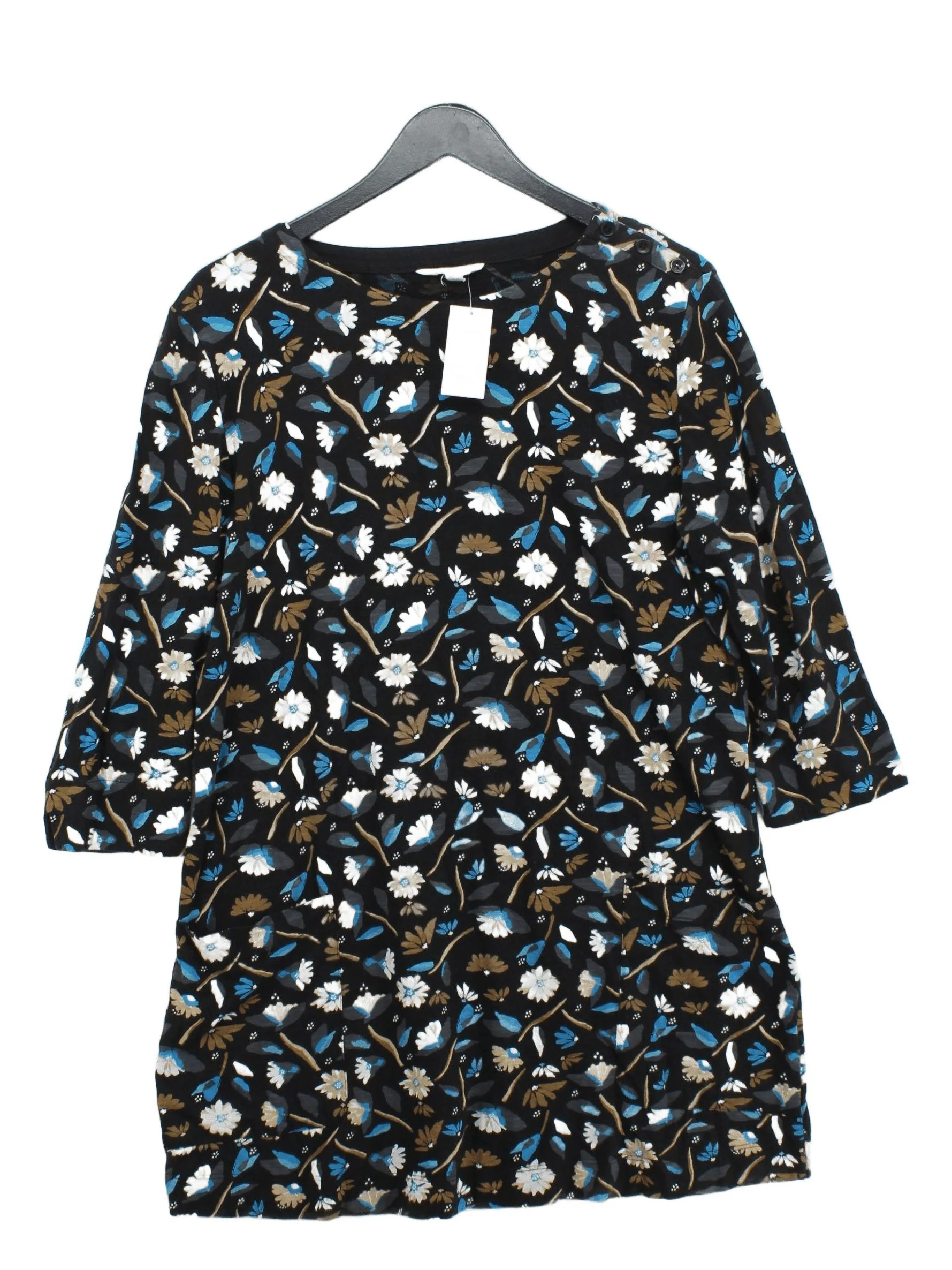 SEASALT CORNWALL T-Shirt Mini Dress UK16 in Black