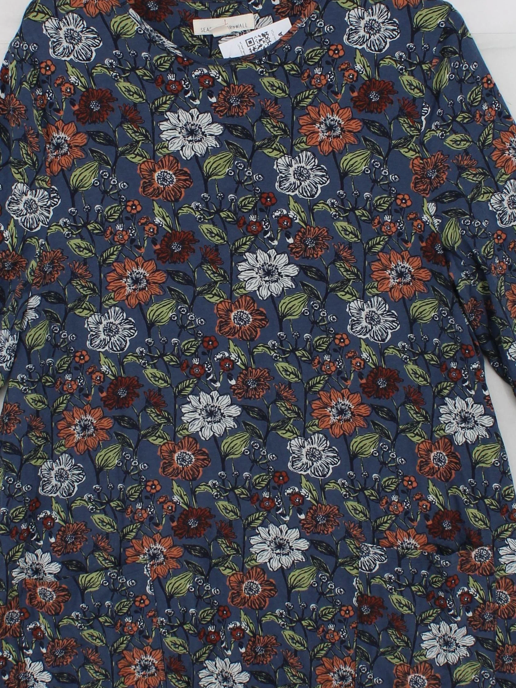 SEASALT CORNWALL T-Shirt Mini Dress UK20 in Blue - Image 3