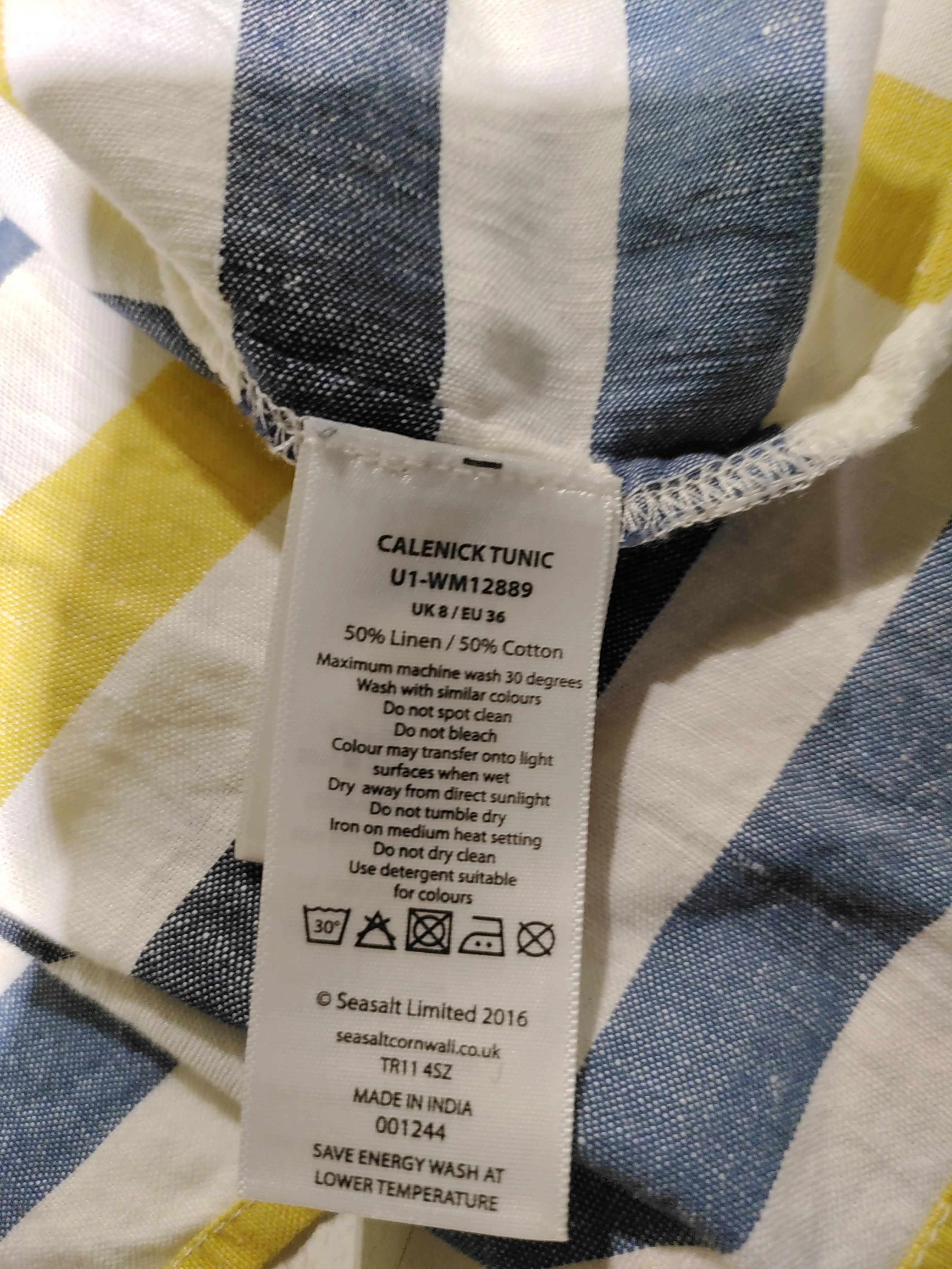 SEASALT CORNWALL T-Shirt Mini Dress UK8 in Multi - Image 6