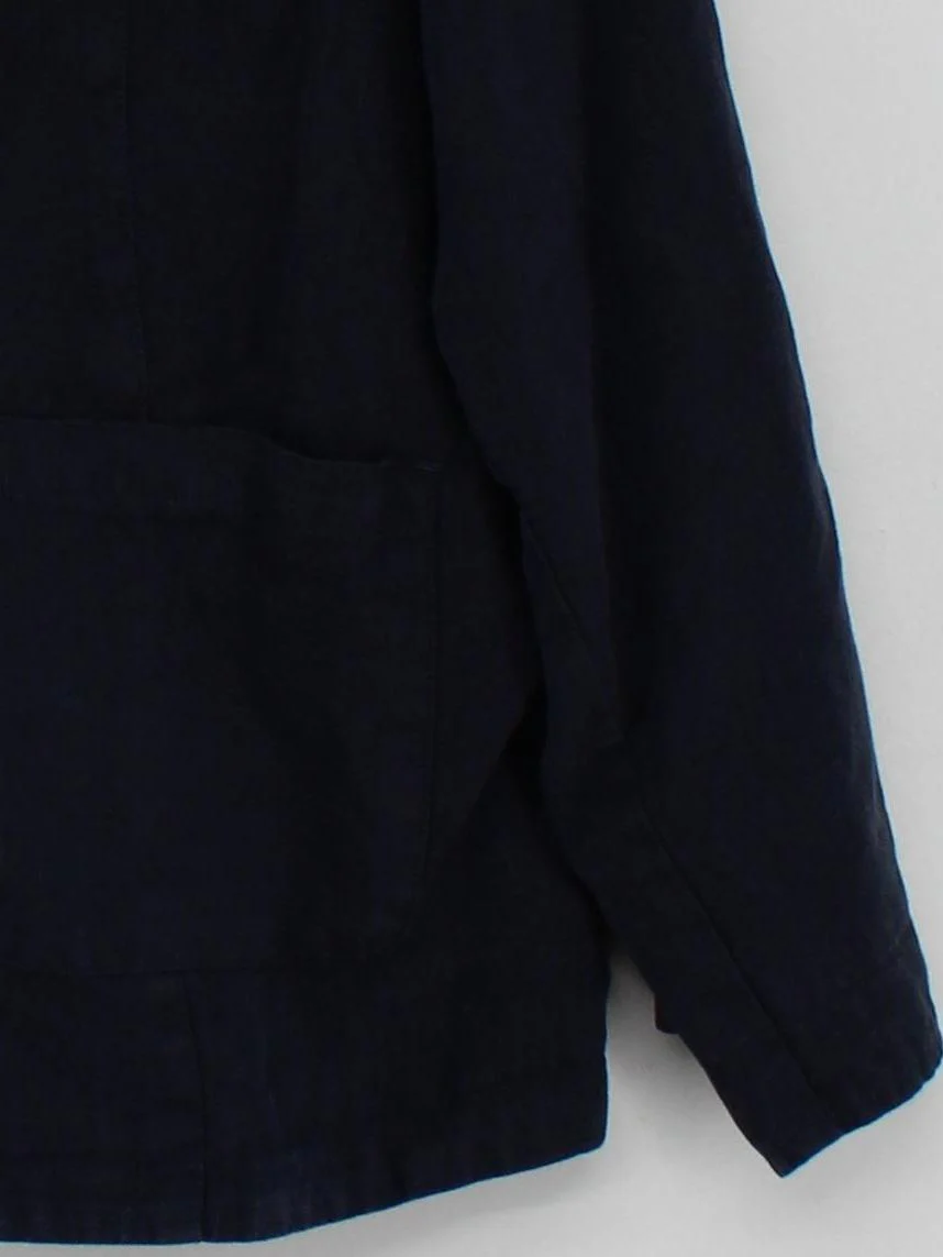 SEASALT CORNWALL Women's Blazer M Blue Linen with Cotton Overcoat - Image 4