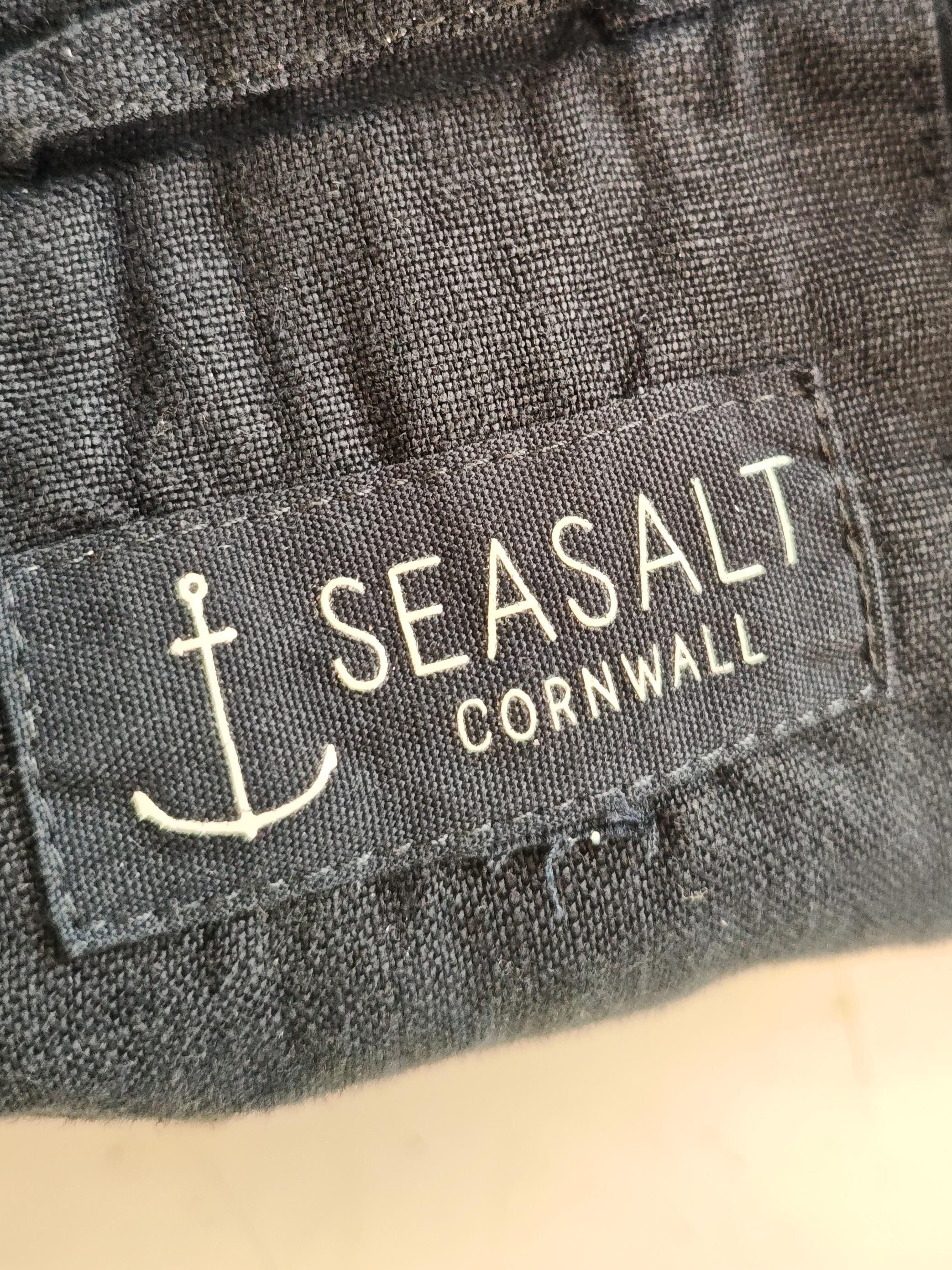 SEASALT CORNWALL Women's Blazer M Blue Linen with Cotton Overcoat - Image 5