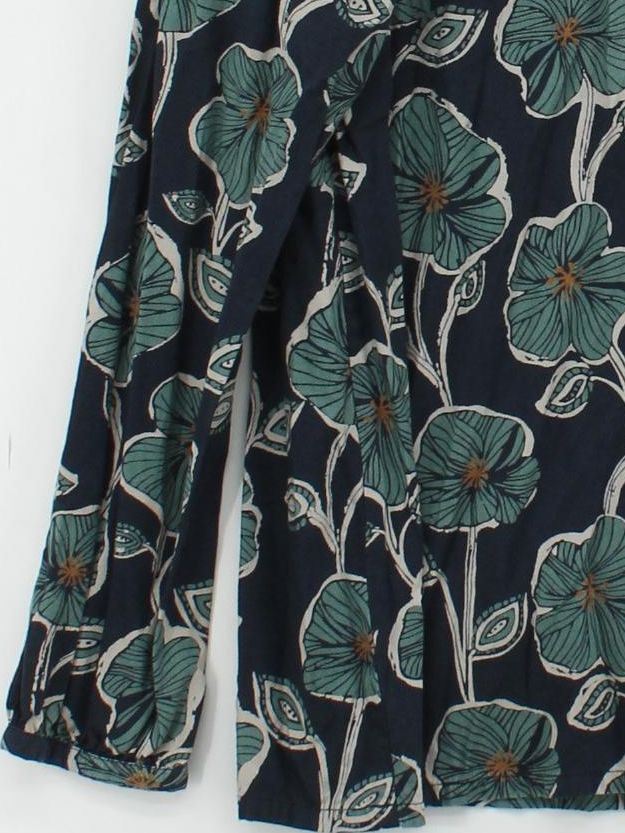 SEASALT CORNWALL Women's Blouse UK 18 Blue Cotton with Viscose Basic - Image 4