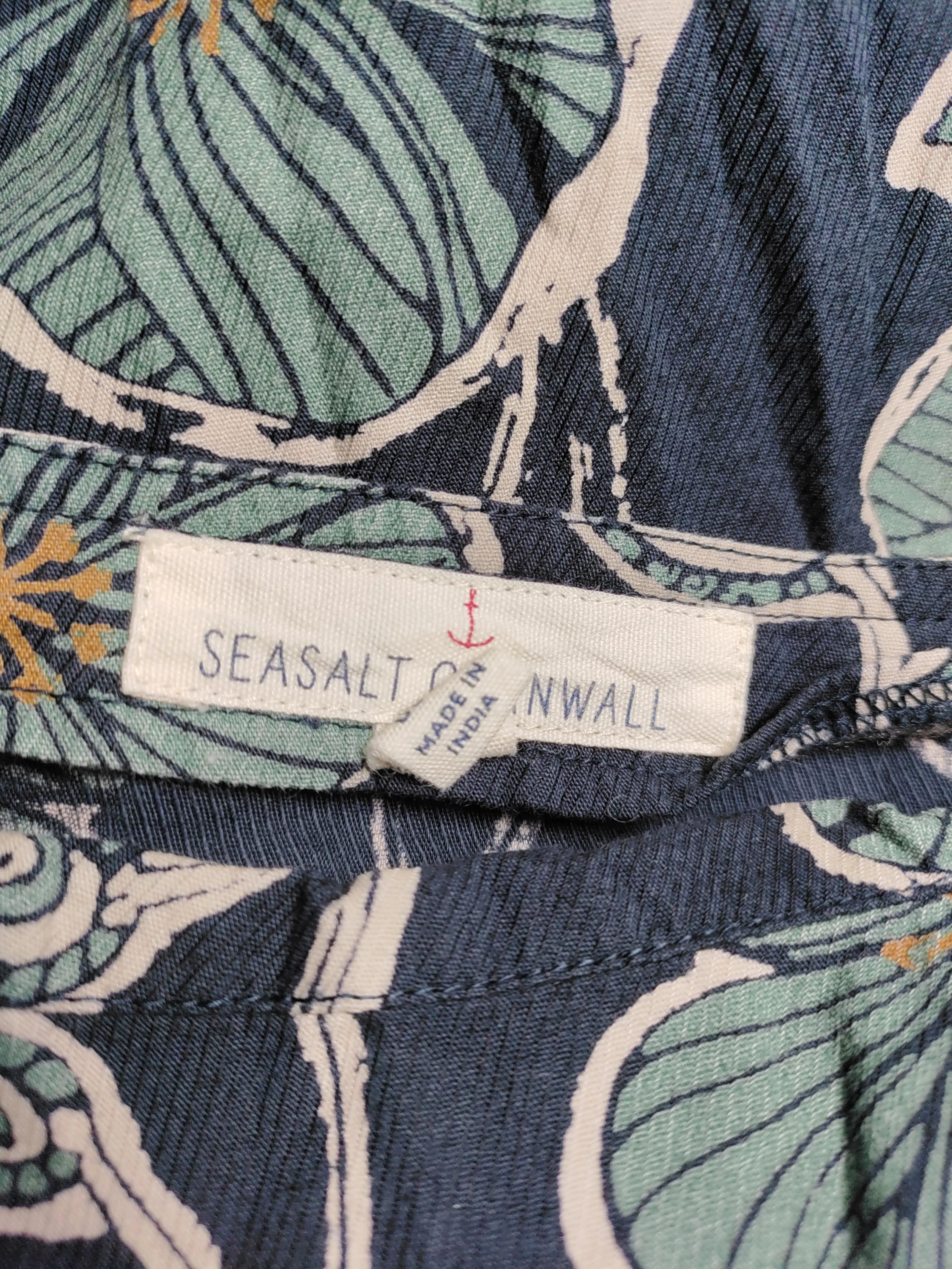 SEASALT CORNWALL Women's Blouse UK 18 Blue Cotton with Viscose Basic - Image 5
