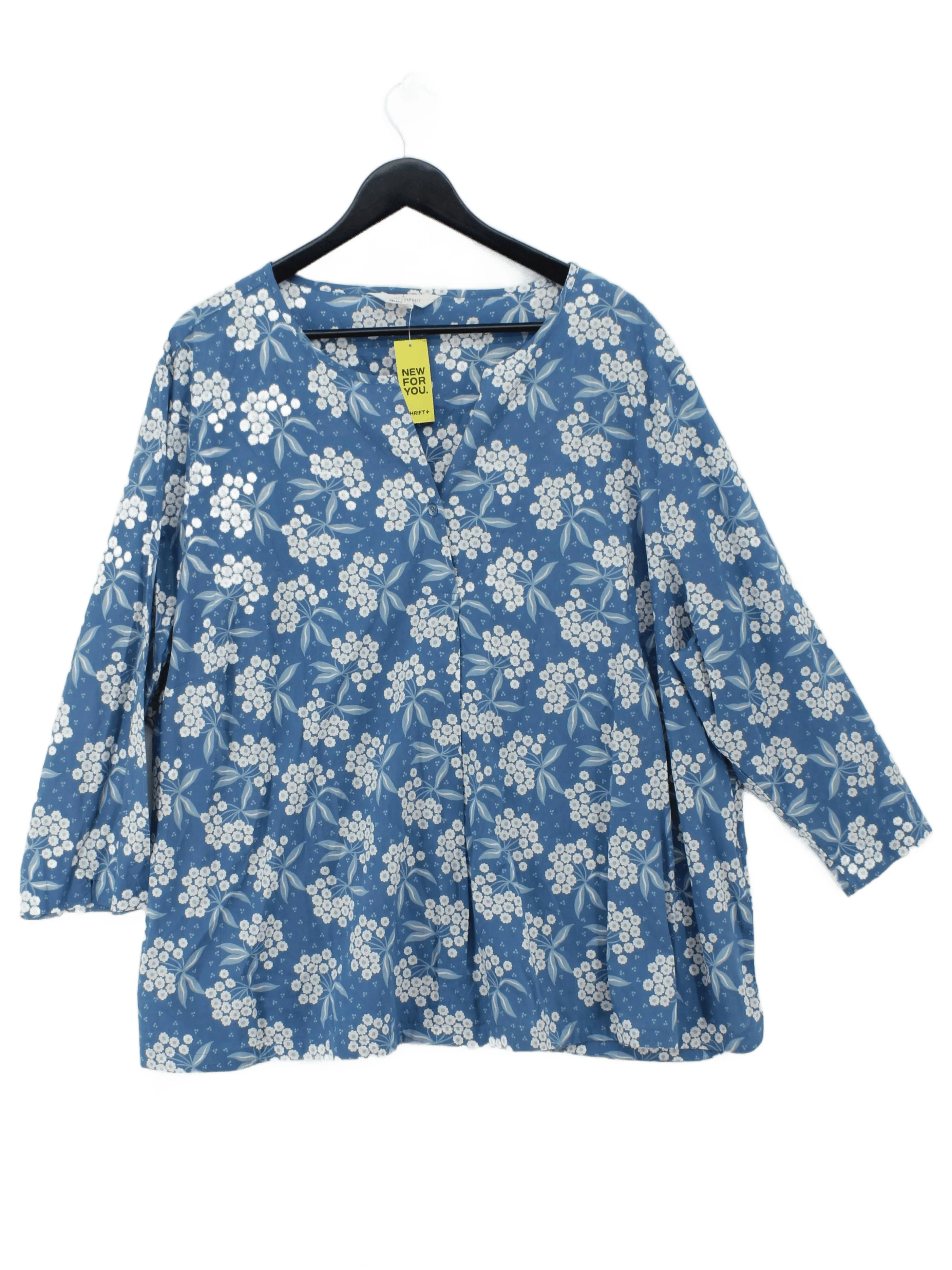 SEASALT CORNWALL Women's Blouse XXXL Blue 100% Cotton Basic