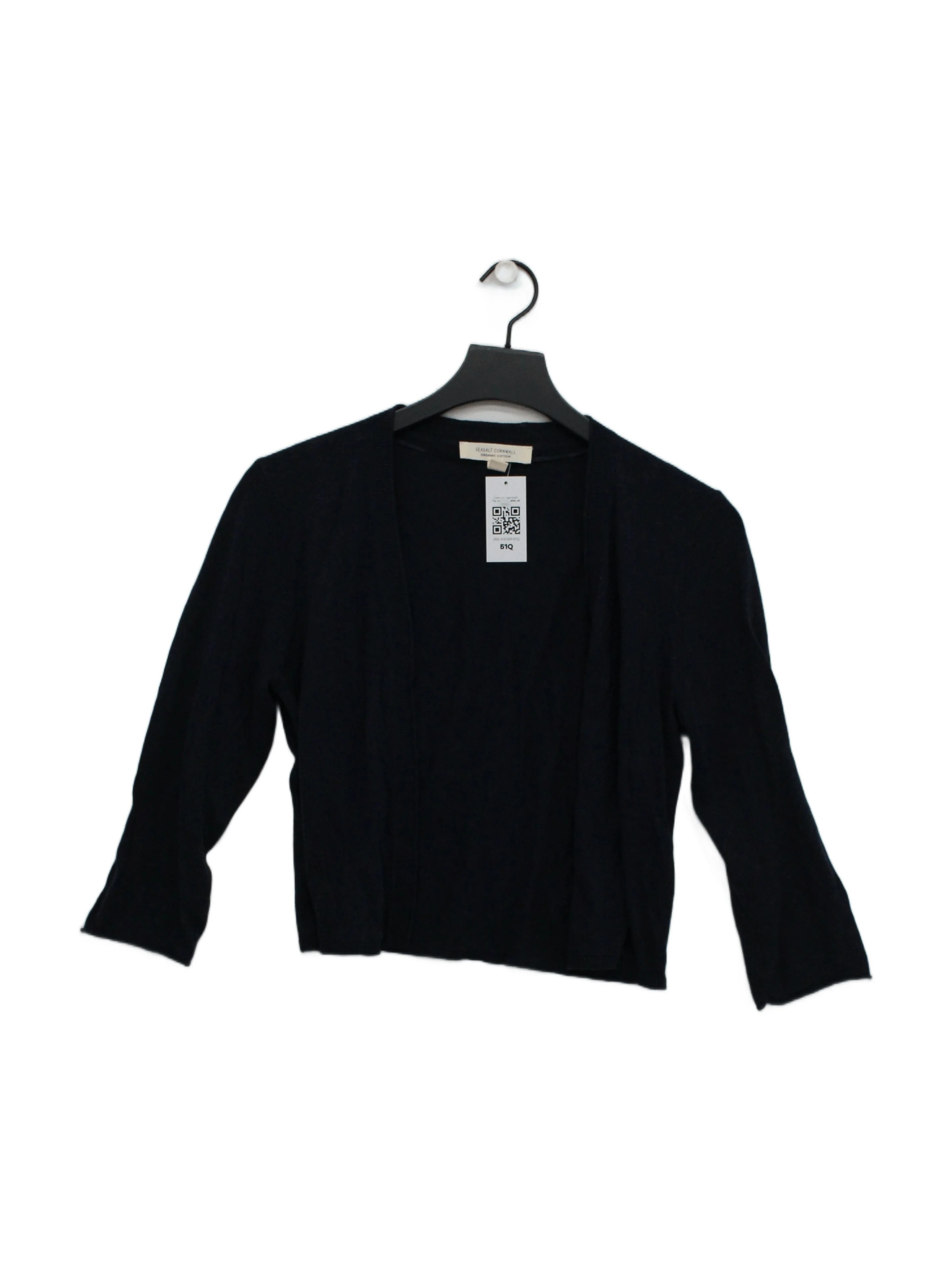 SEASALT CORNWALL Women's Cardigan S Blue 100% Cotton V-Neck Cardigan