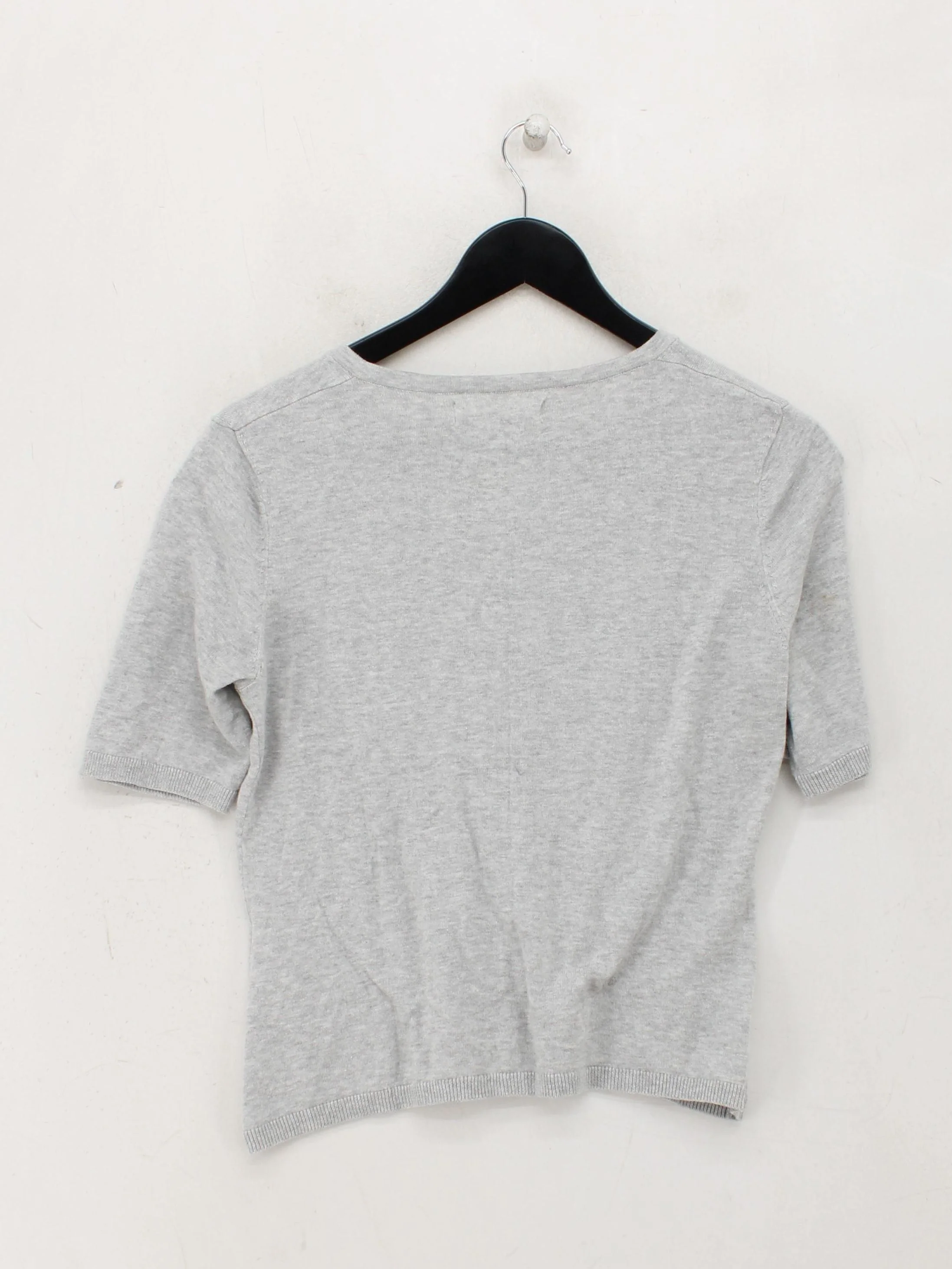 SEASALT CORNWALL Women's Cardigan UK 10 Grey 100% Cotton V-Neck Cardigan - Image 2
