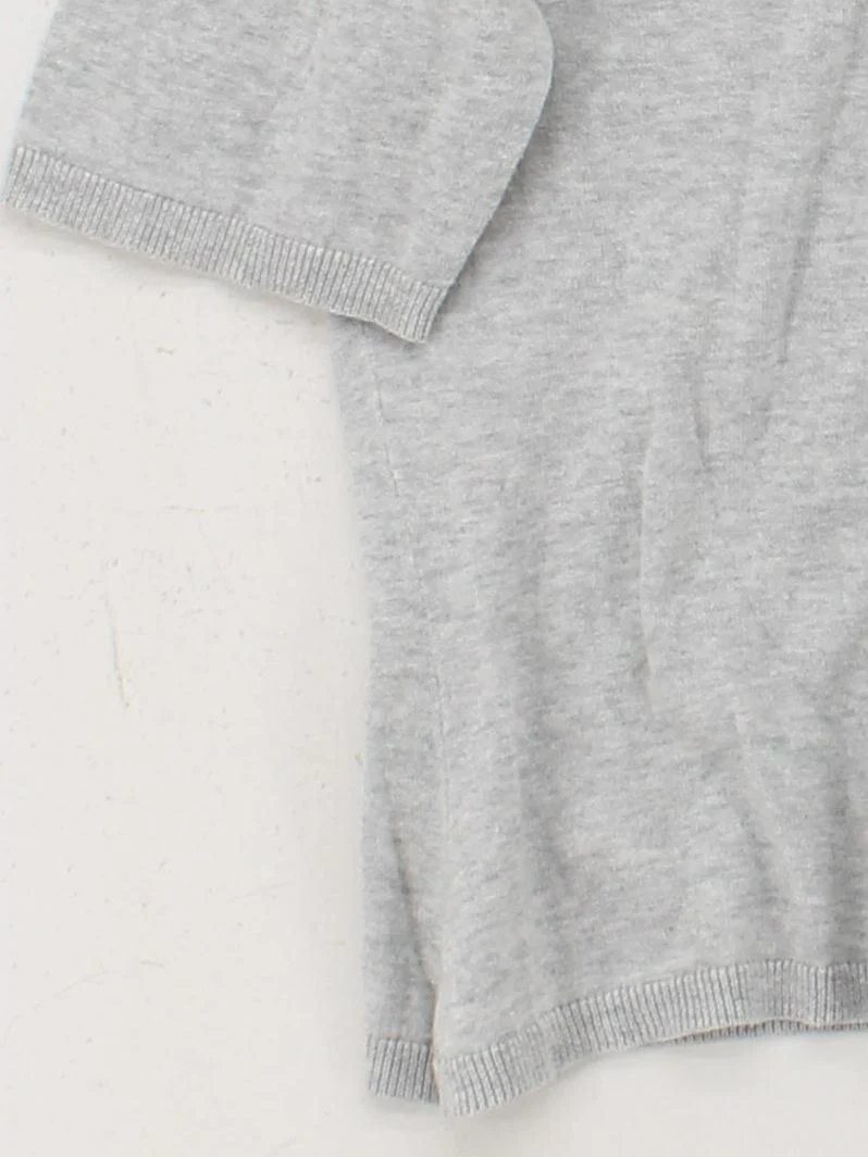 SEASALT CORNWALL Women's Cardigan UK 10 Grey 100% Cotton V-Neck Cardigan - Image 4