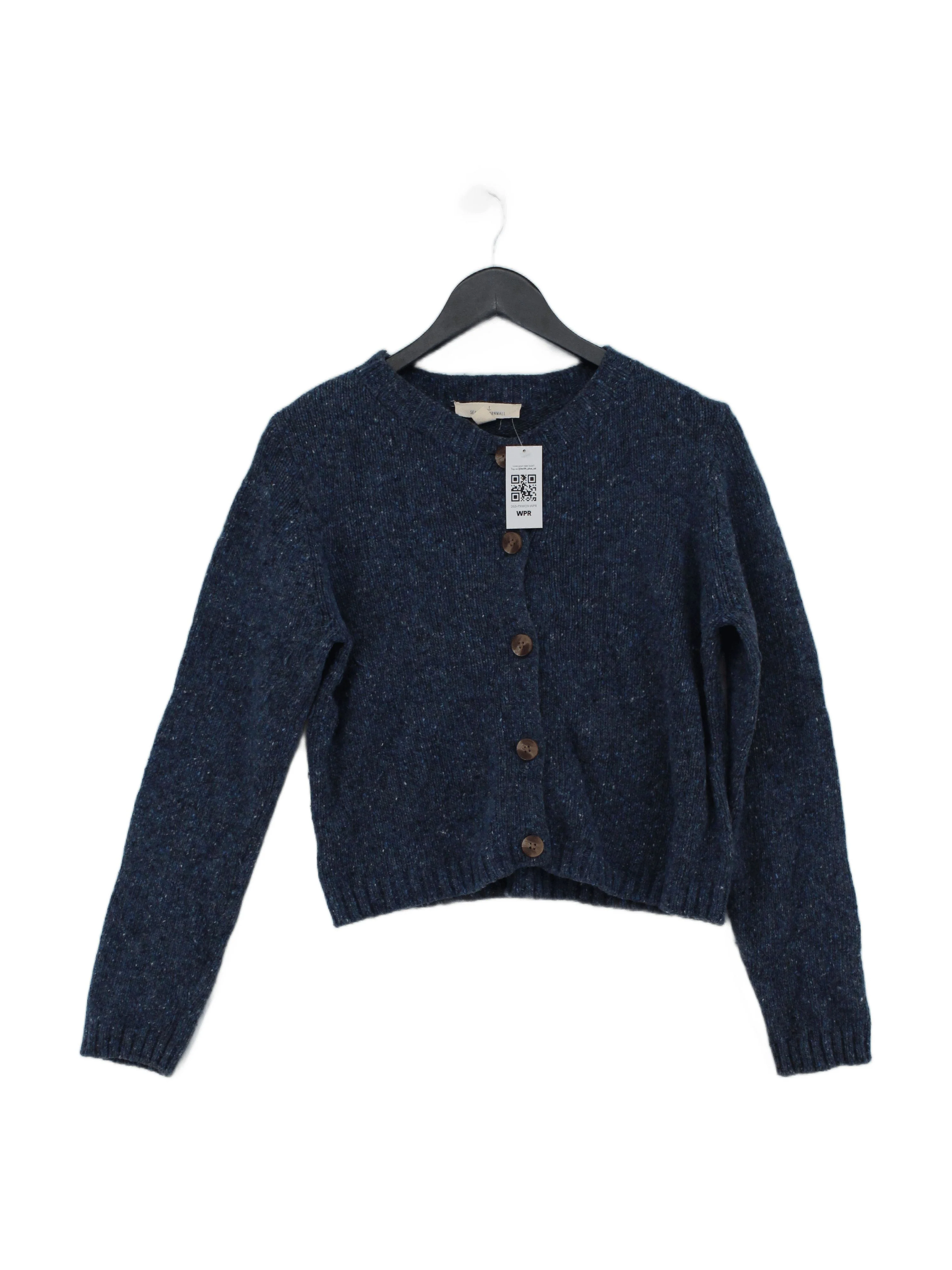 SEASALT CORNWALL Women's Cardigan UK 12 Blue Nylon with Other Cardigan