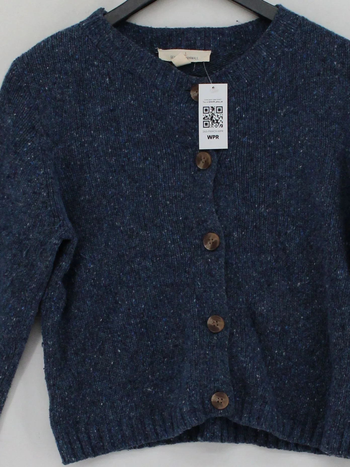 SEASALT CORNWALL Women's Cardigan UK 12 Blue Nylon with Other Cardigan - Image 3