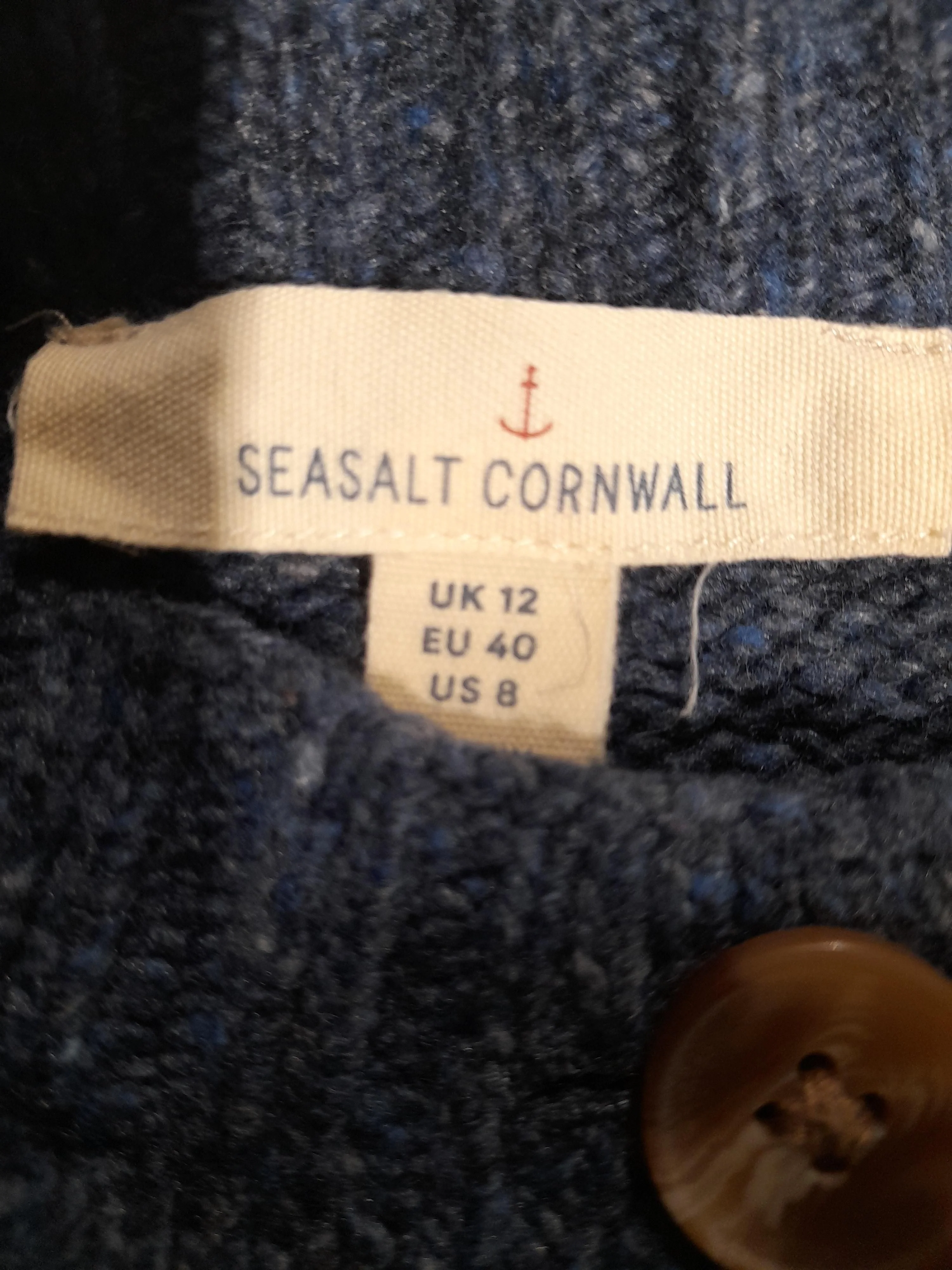 SEASALT CORNWALL Women's Cardigan UK 12 Blue Nylon with Other Cardigan - Image 6