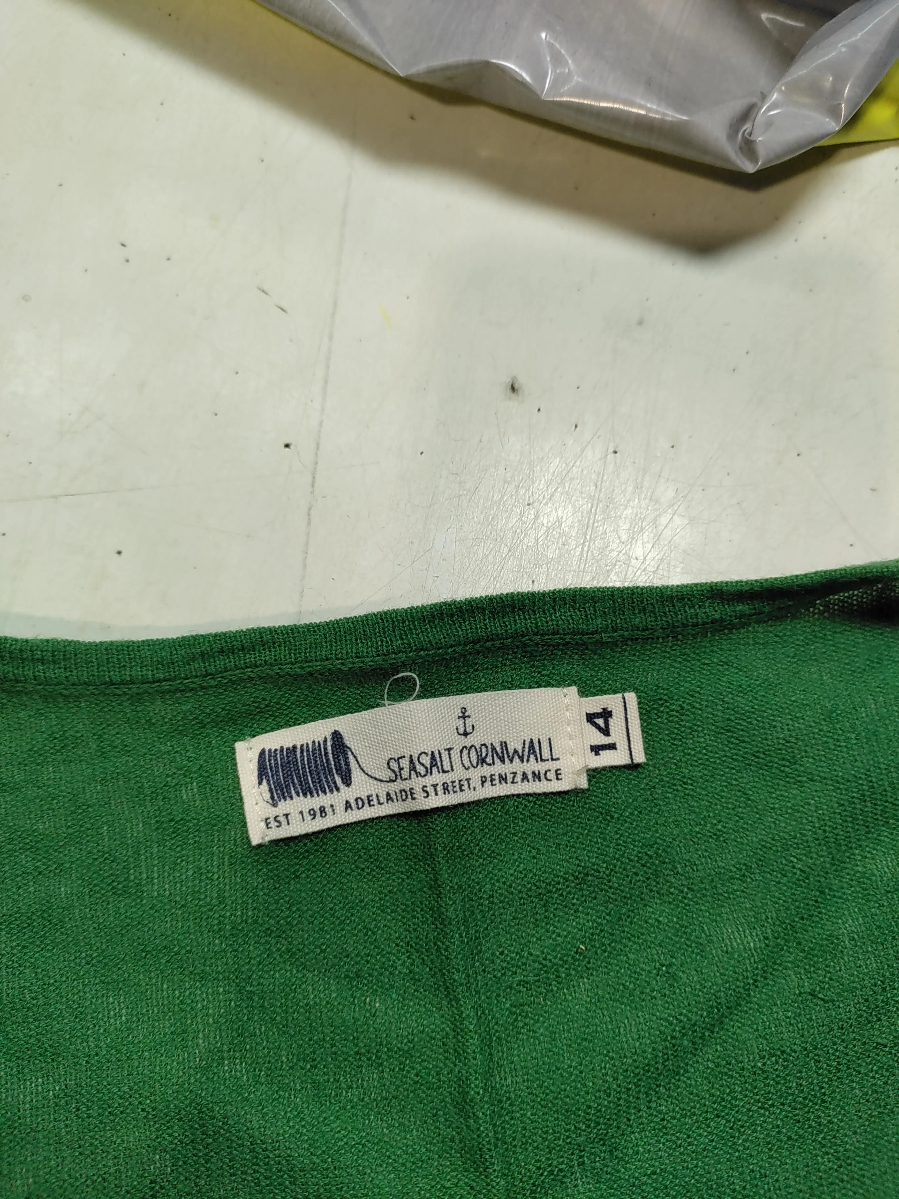 SEASALT CORNWALL Women's Cardigan UK 14 Green Linen with Cotton Cardigan - Image 6