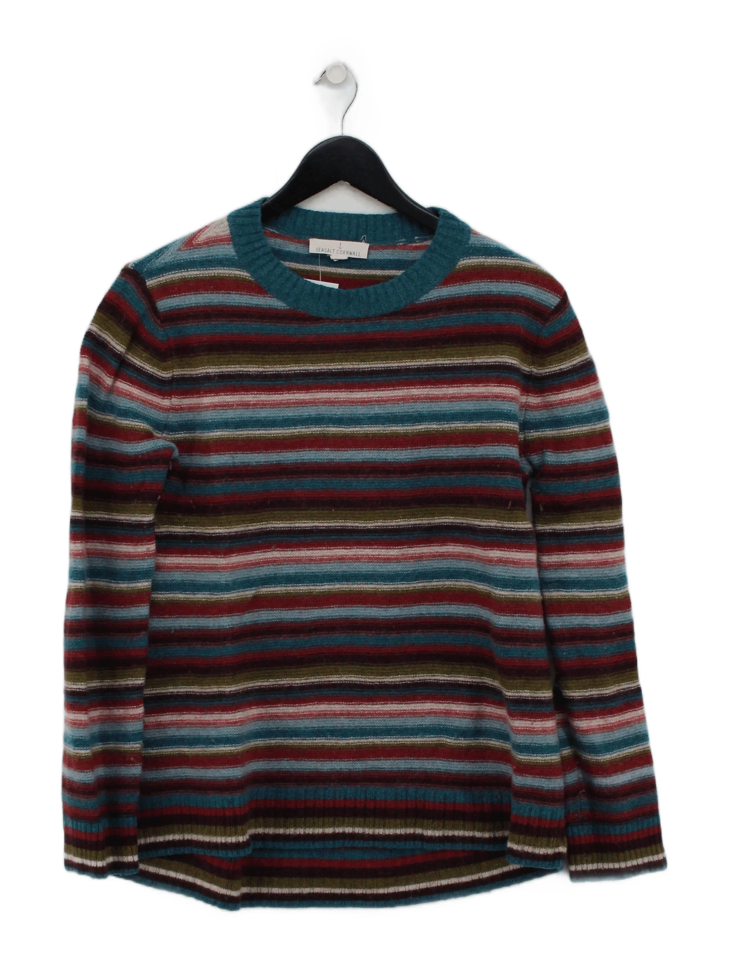 SEASALT CORNWALL Women's Cardigan UK 14 Multi Wool with Nylon Cardigan