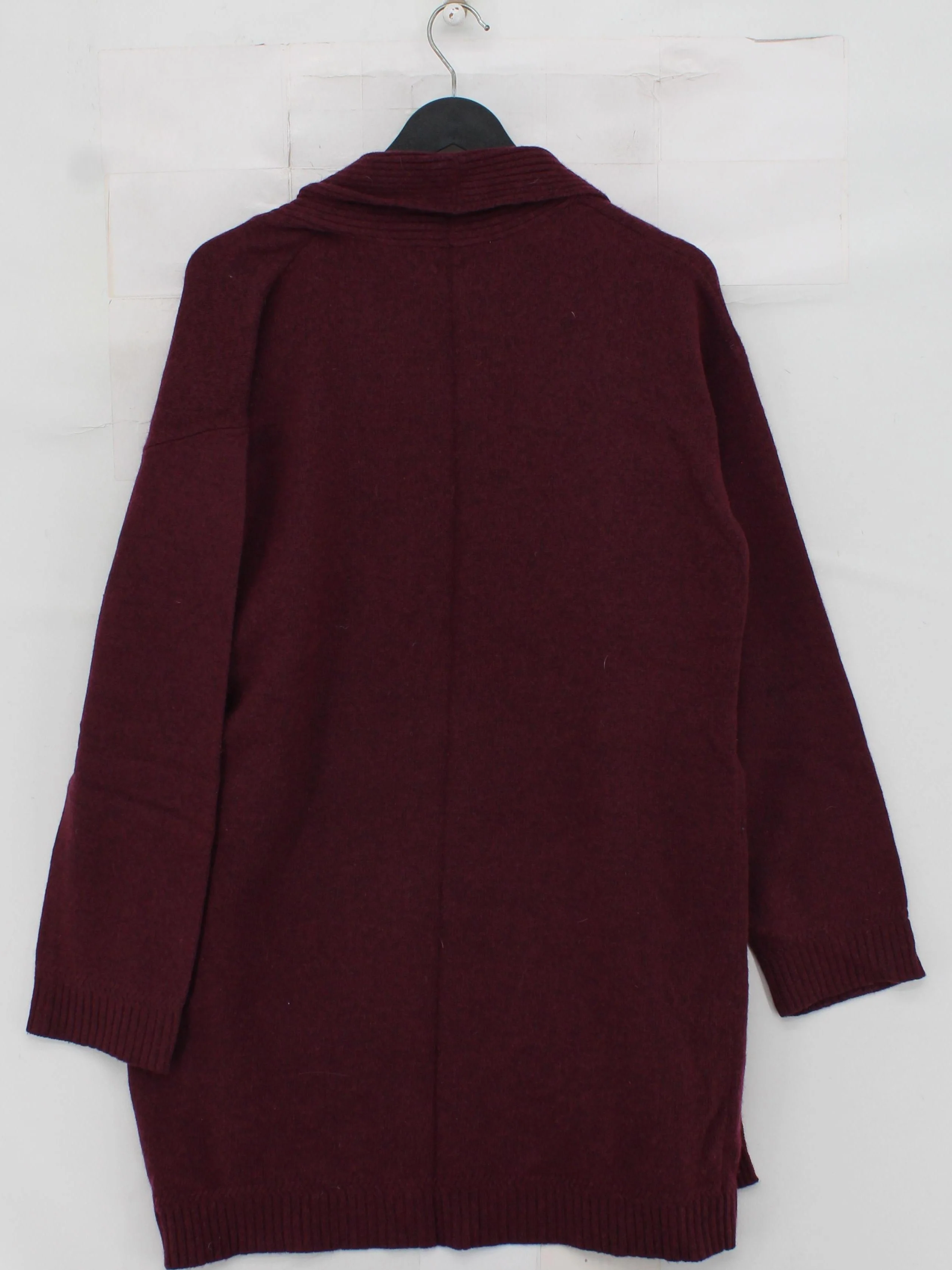 SEASALT CORNWALL Women's Cardigan UK 14 Red Wool with Nylon Collared Cardigan - Image 2