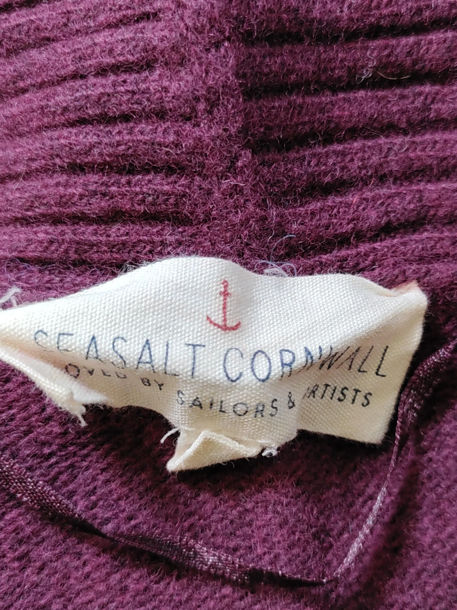SEASALT CORNWALL Women's Cardigan UK 14 Red Wool with Nylon Collared Cardigan - Image 5