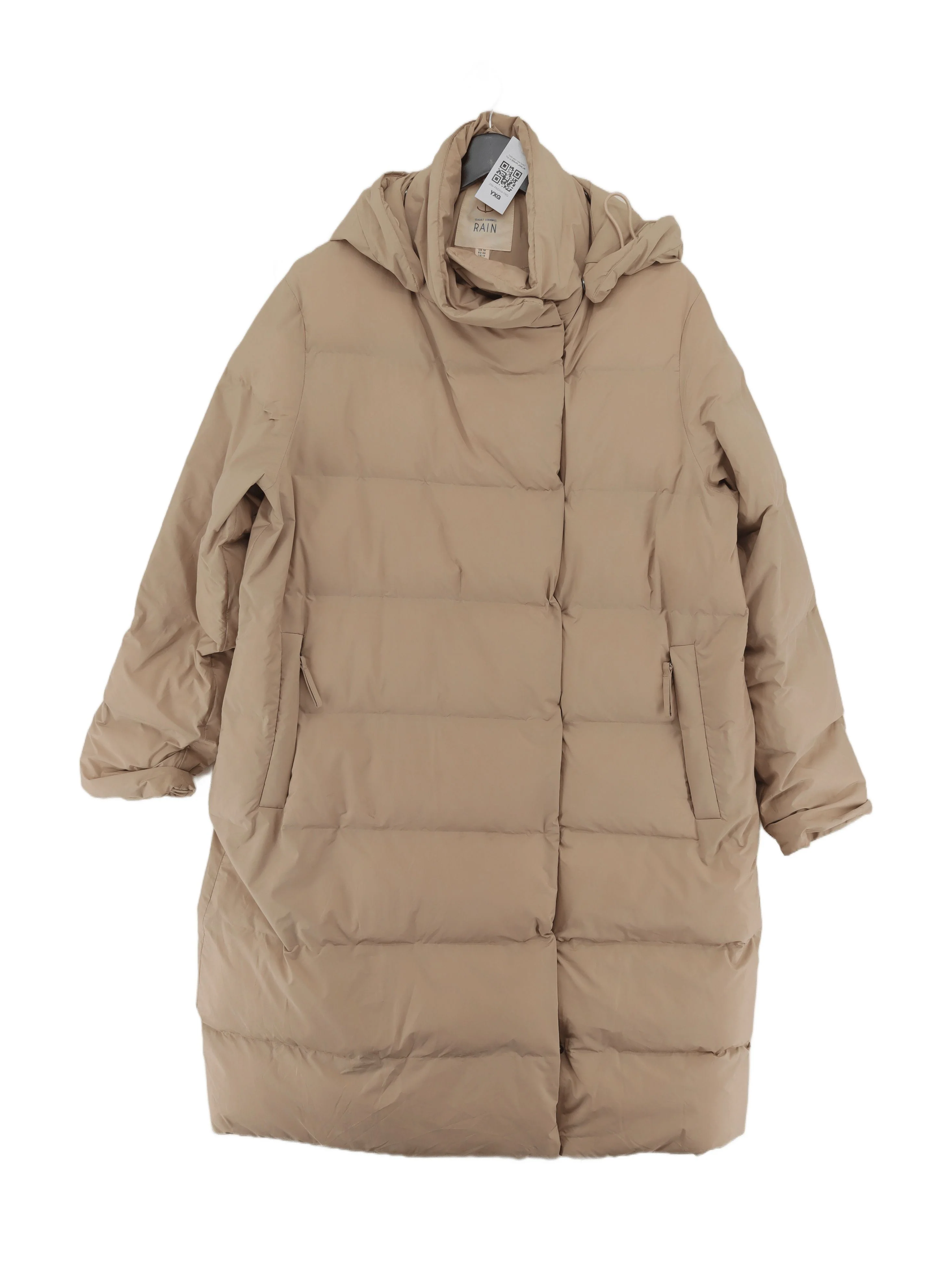 SEASALT CORNWALL Women's Coat L Tan 100% Polyester Puffer Jacket