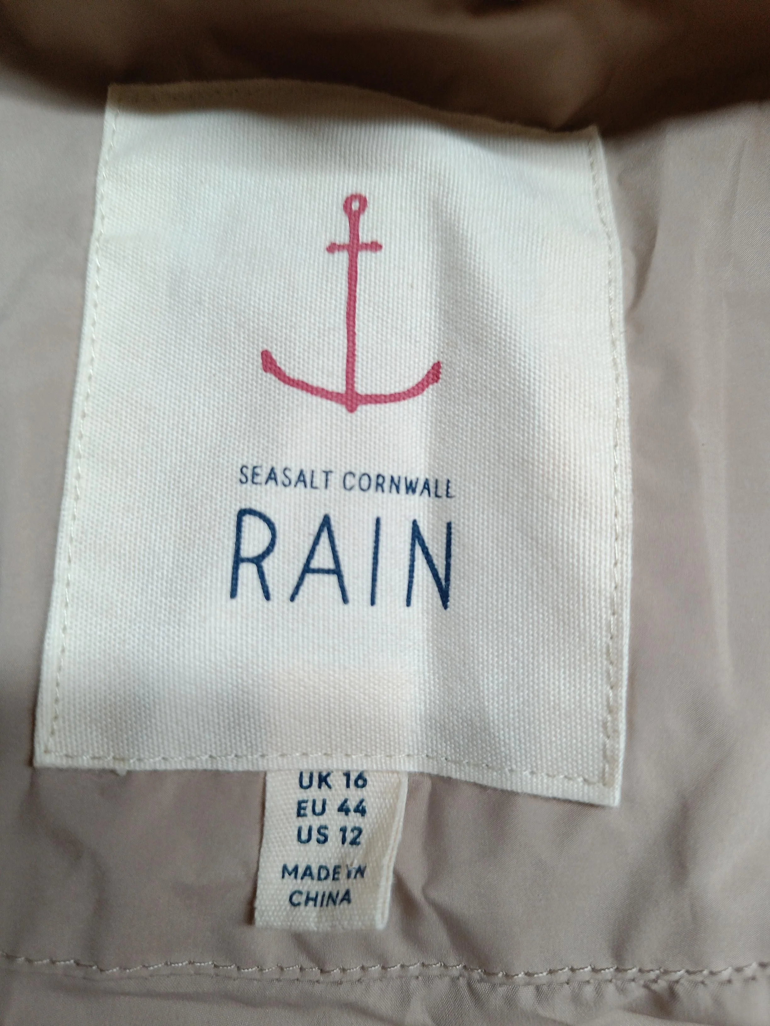SEASALT CORNWALL Women's Coat L Tan 100% Polyester Puffer Jacket - Image 6