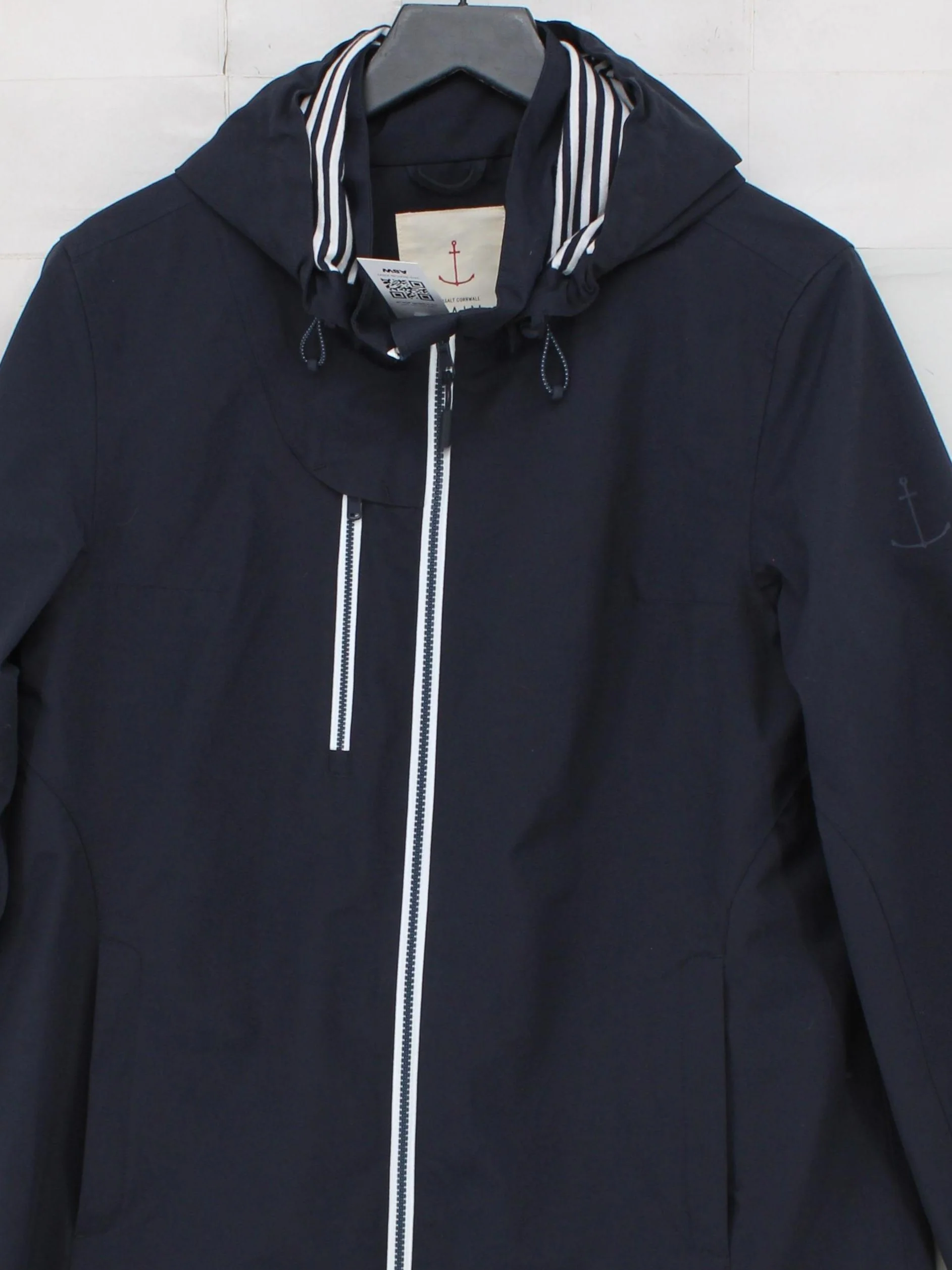 SEASALT CORNWALL Women's Coat UK 16 Blue Cotton with Nylon Rain Coat - Image 3