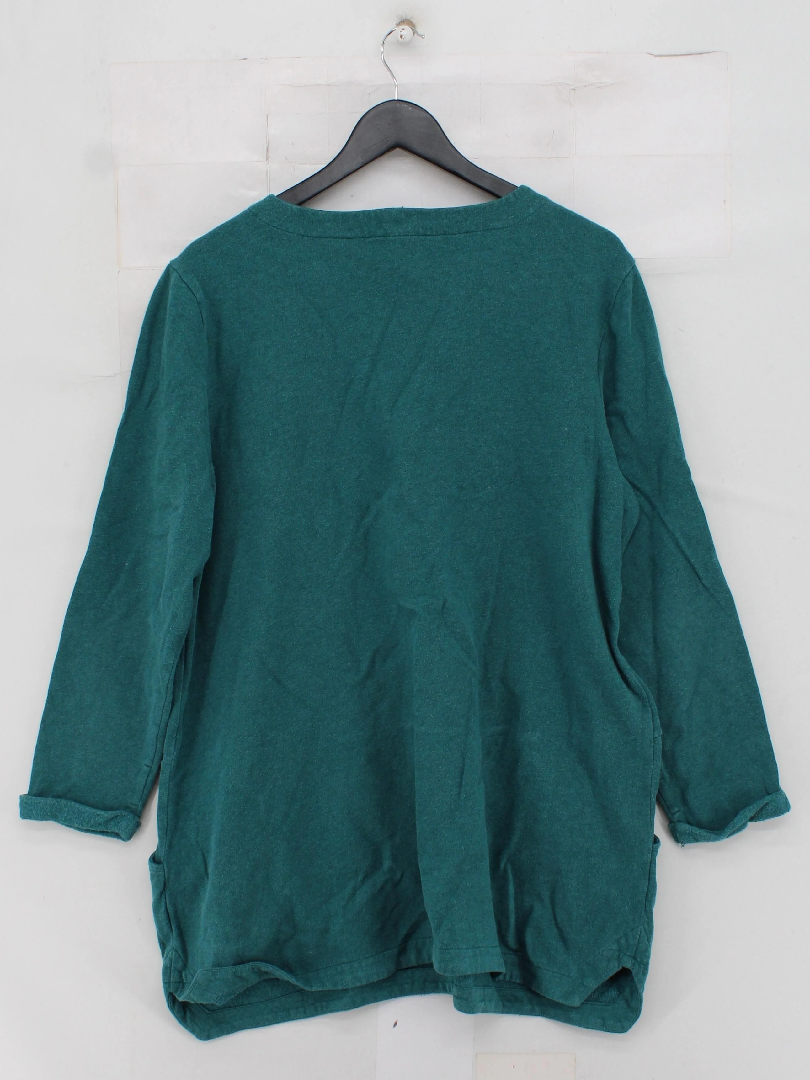 SEASALT CORNWALL Women's Hoodie L Green 100% Cotton Pullover - Image 2