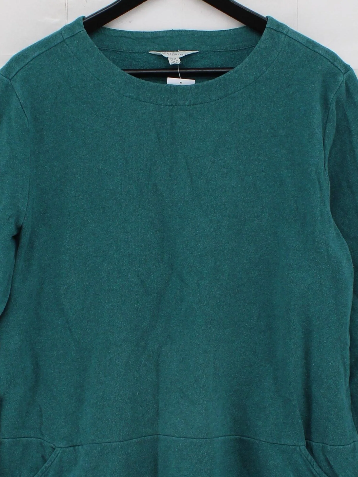 SEASALT CORNWALL Women's Hoodie L Green 100% Cotton Pullover - Image 3