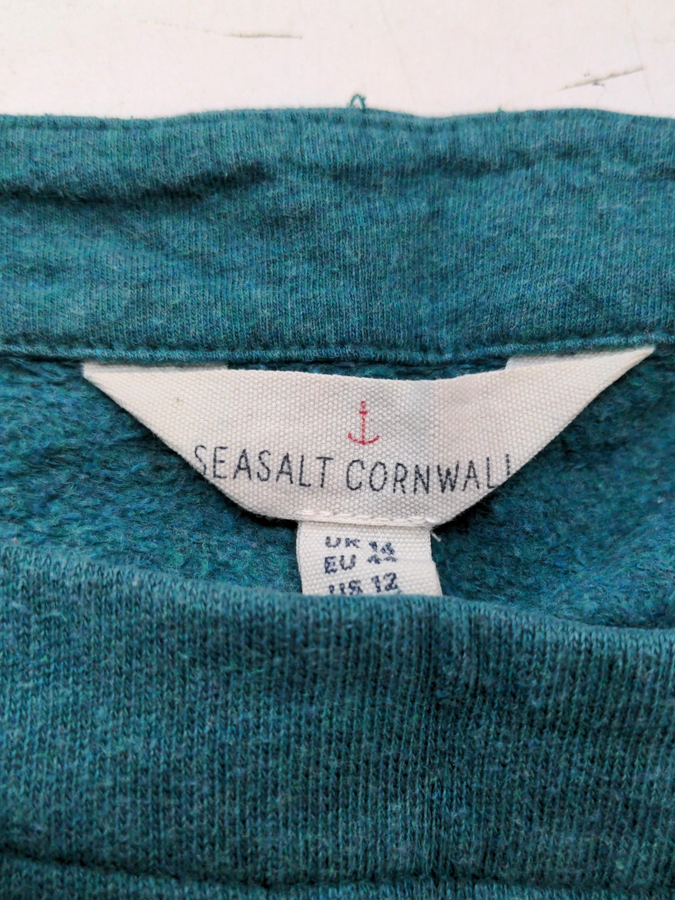 SEASALT CORNWALL Women's Hoodie L Green 100% Cotton Pullover - Image 5