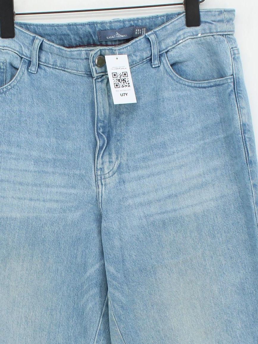 SEASALT CORNWALL Women's Jeans M Blue Cotton with Elastane Straight - Image 3