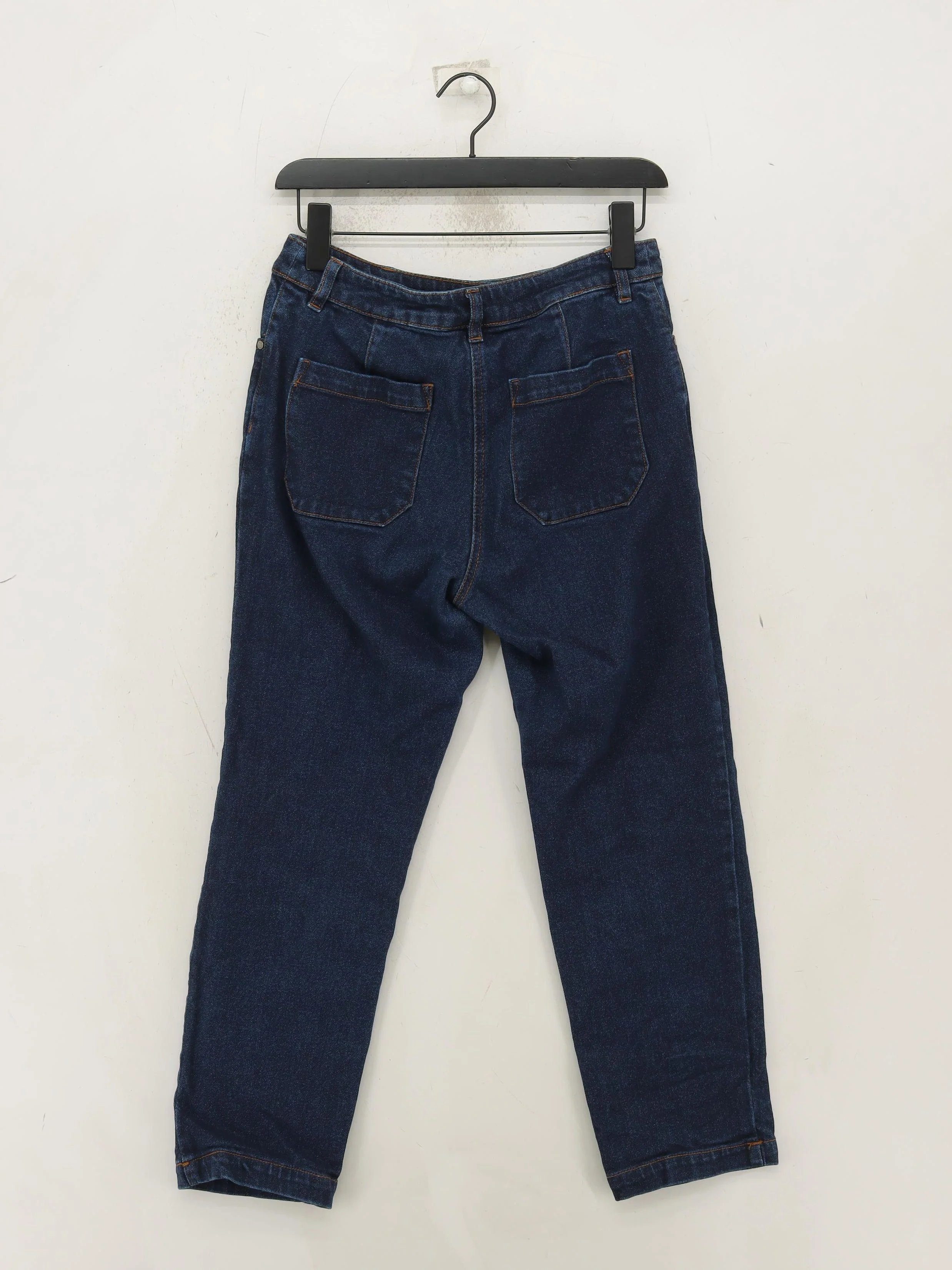 SEASALT CORNWALL Women's Jeans UK 10 Blue Cotton with Elastane Mom - Image 2