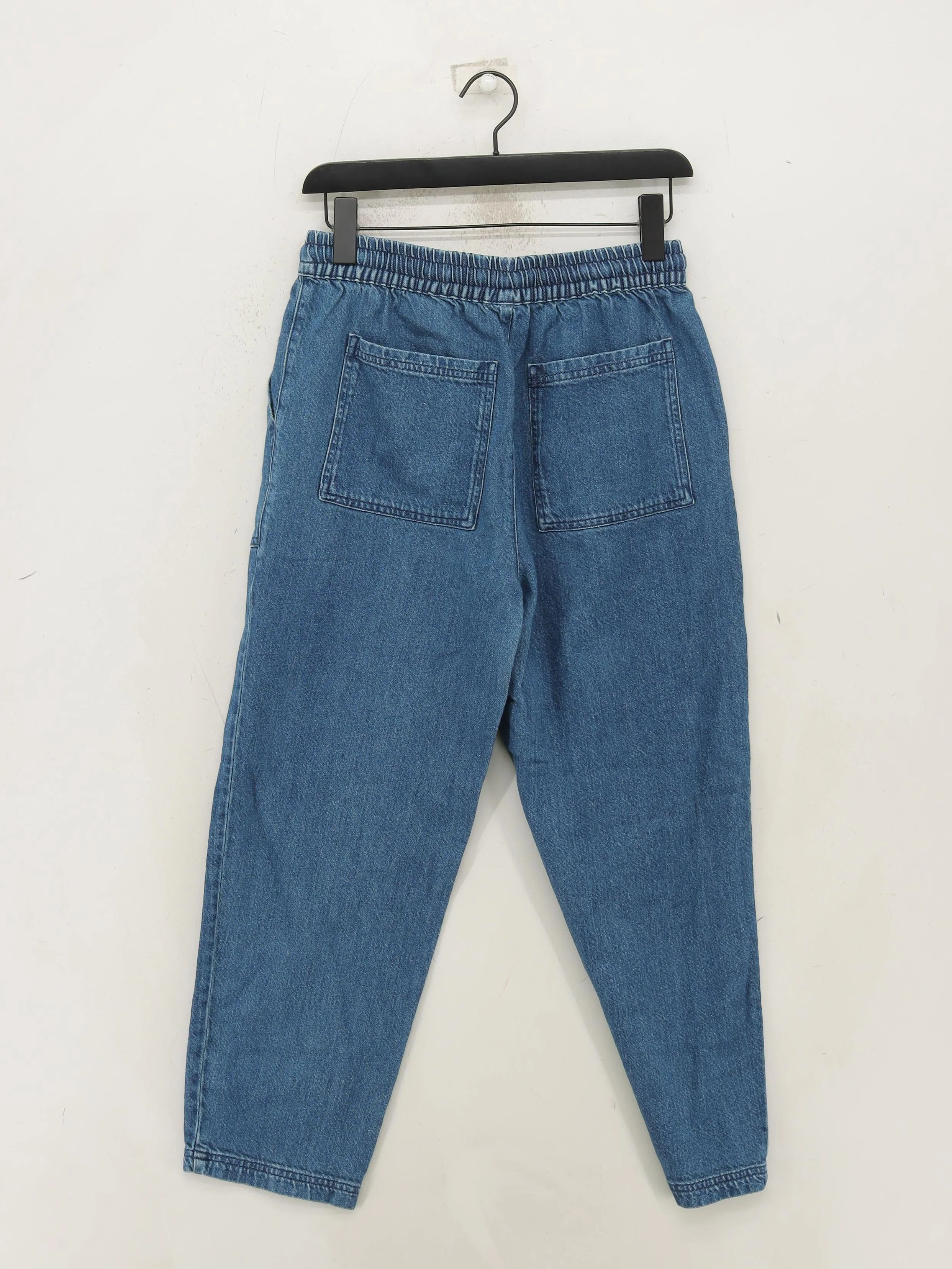 SEASALT CORNWALL Women's Jeans UK 10 Blue Cotton with Linen Mom - Image 2
