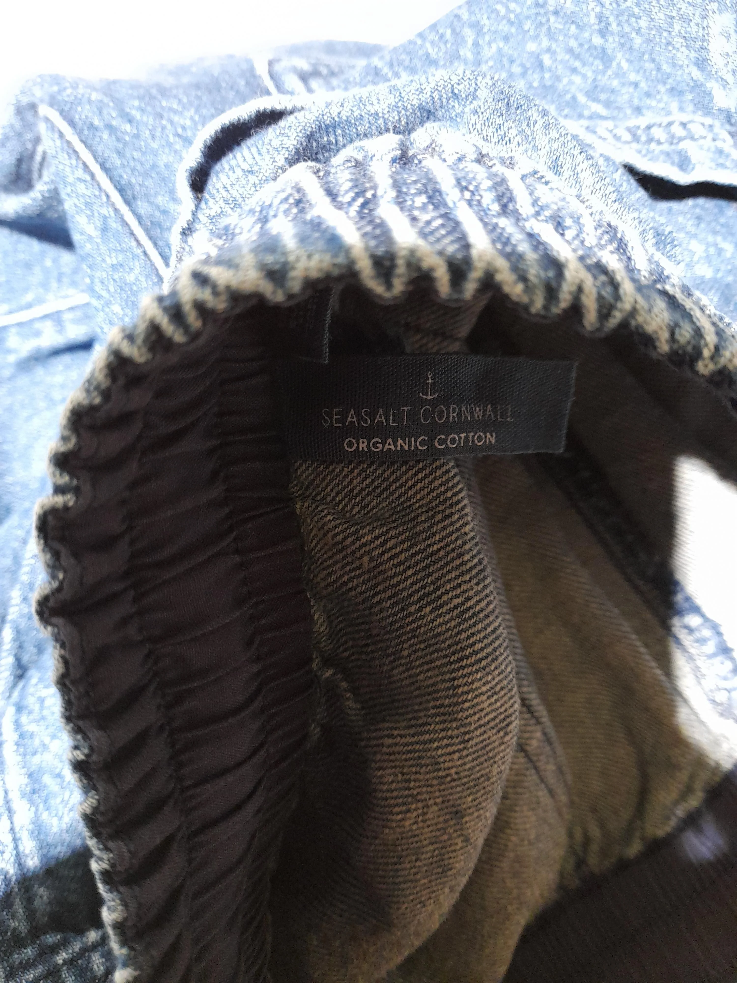 SEASALT CORNWALL Women's Jeans UK 10 Blue Cotton with Linen Mom - Image 5