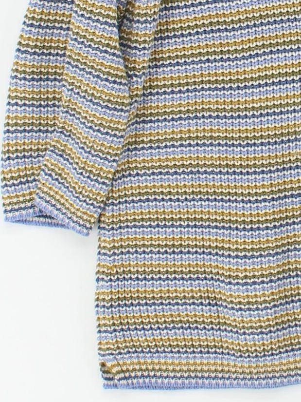SEASALT CORNWALL Women's Jumper L Multi Striped 100% Cotton Round Neck Pullover - Image 4