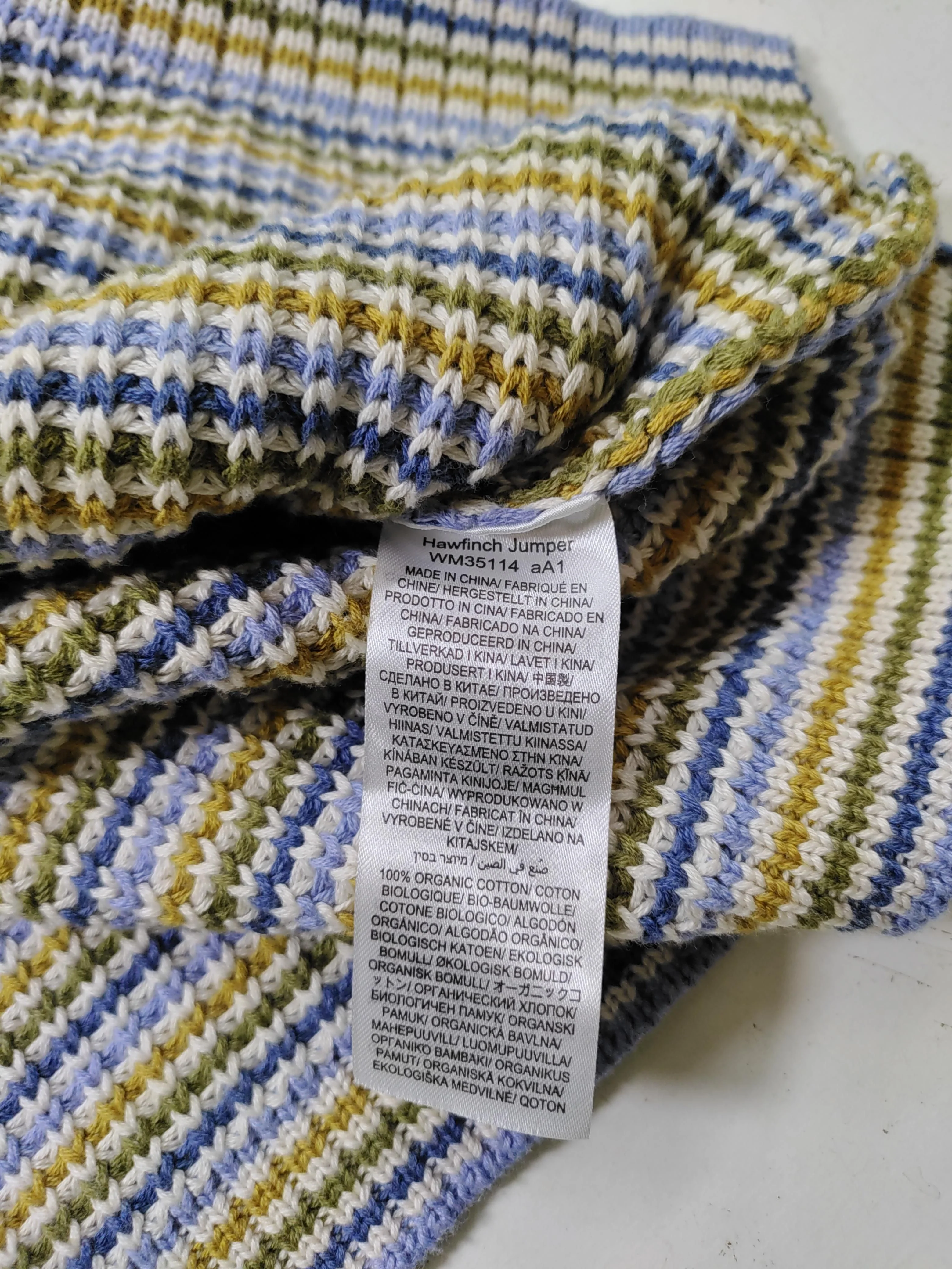 SEASALT CORNWALL Women's Jumper L Multi Striped 100% Cotton Round Neck Pullover - Image 6