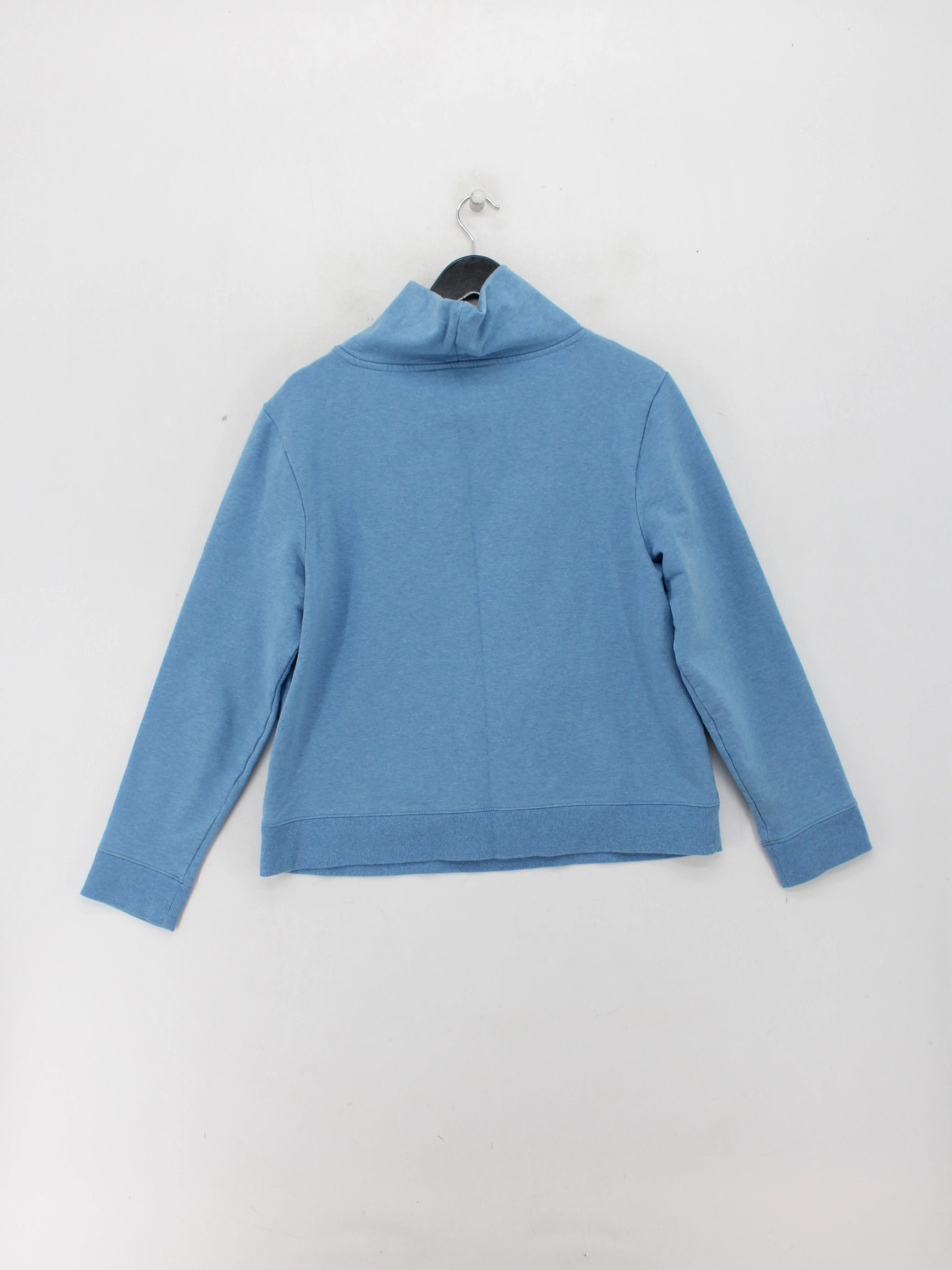 SEASALT CORNWALL Women's Jumper M Blue 100% Cotton High Neck Pullover - Image 2
