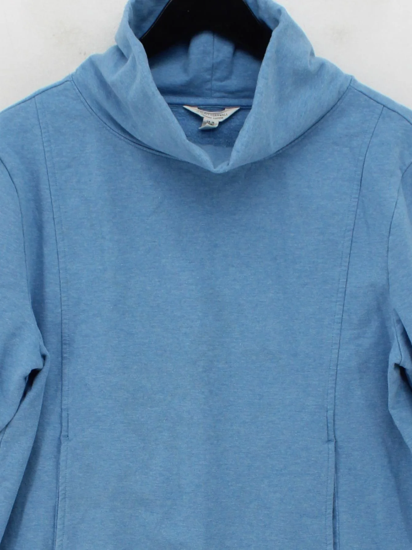 SEASALT CORNWALL Women's Jumper M Blue 100% Cotton High Neck Pullover - Image 3