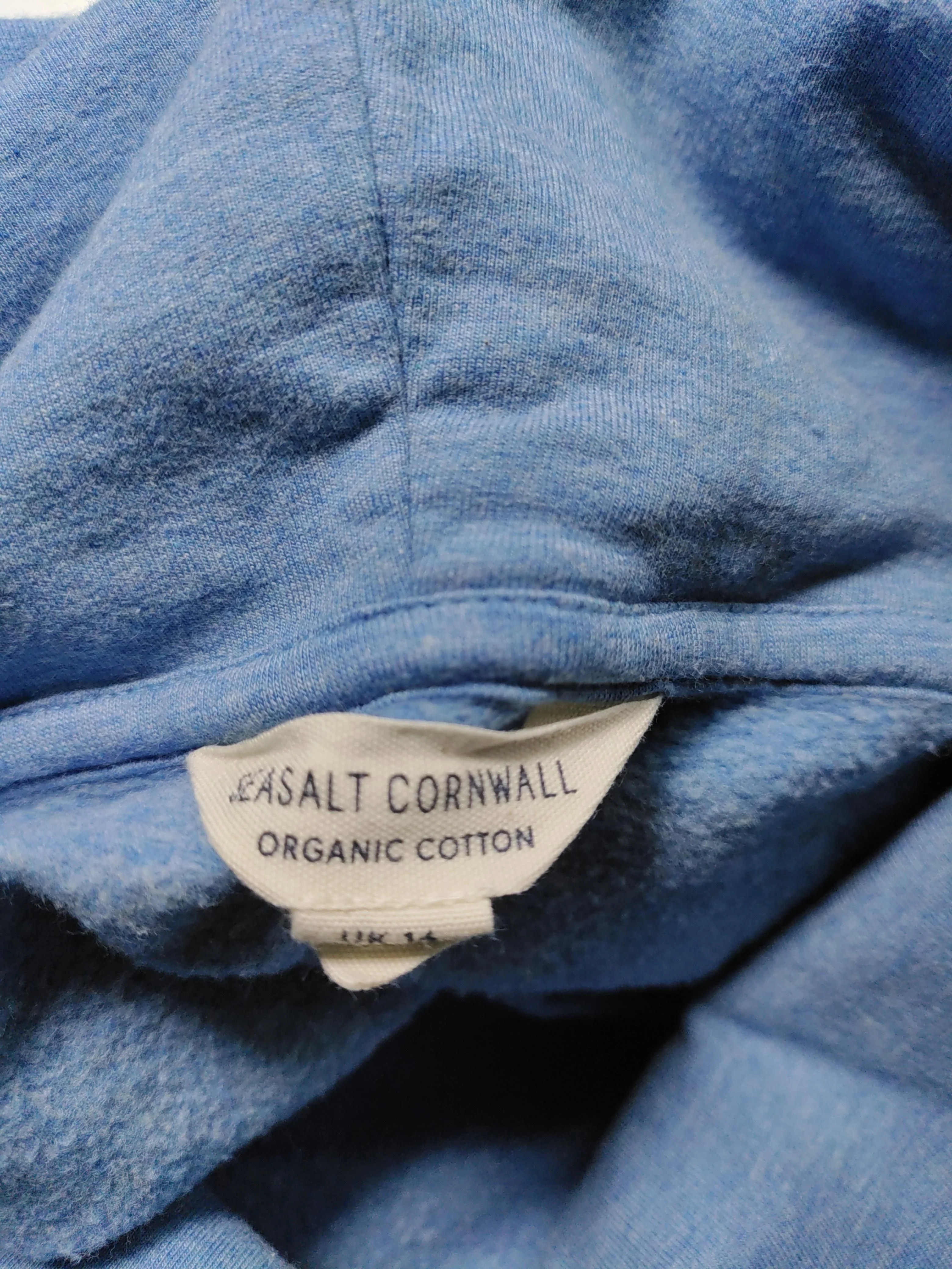SEASALT CORNWALL Women's Jumper M Blue 100% Cotton High Neck Pullover - Image 5