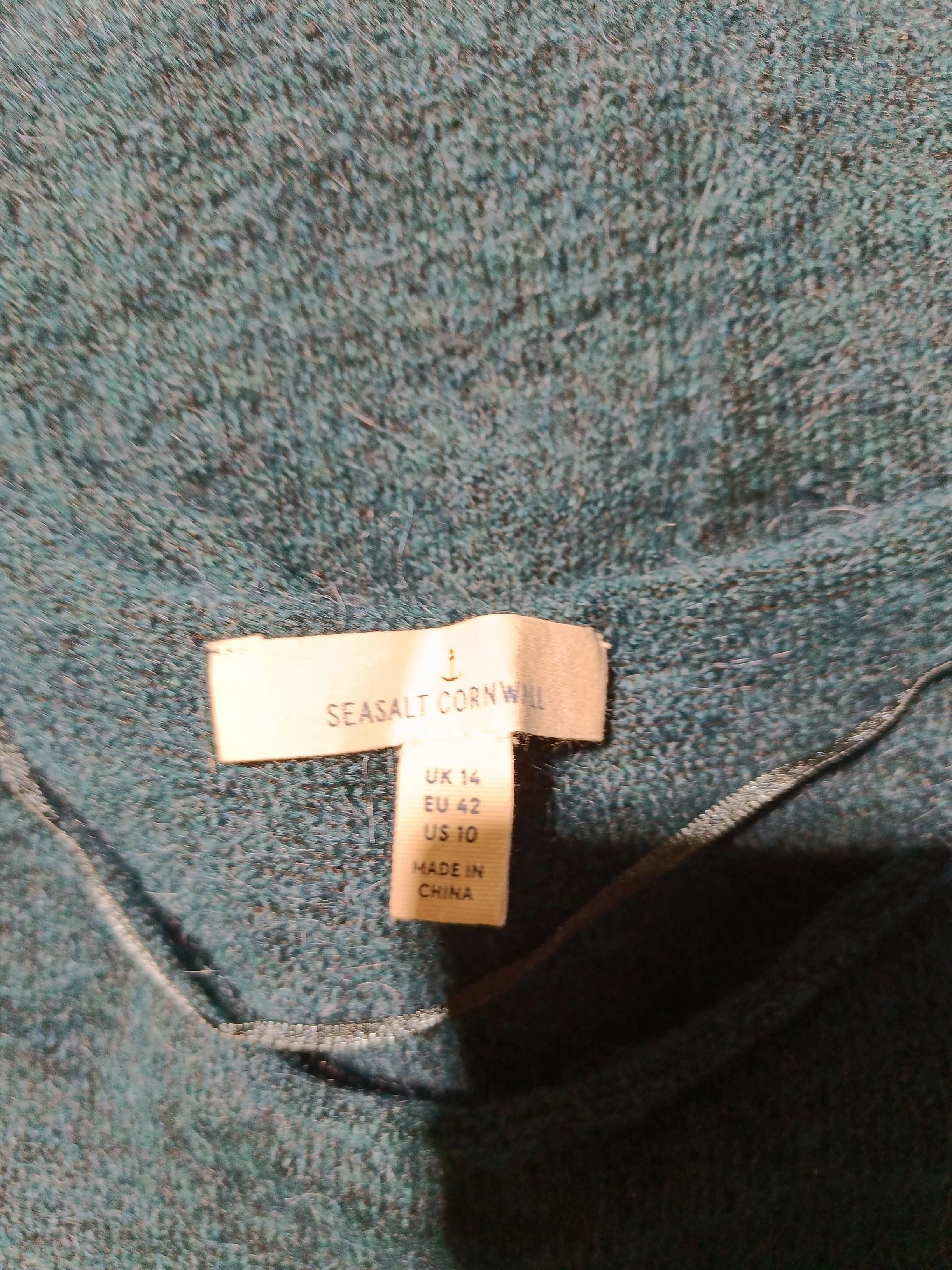 SEASALT CORNWALL Women's Jumper M Green 100% Nylon Round Neck Pullover - Image 5